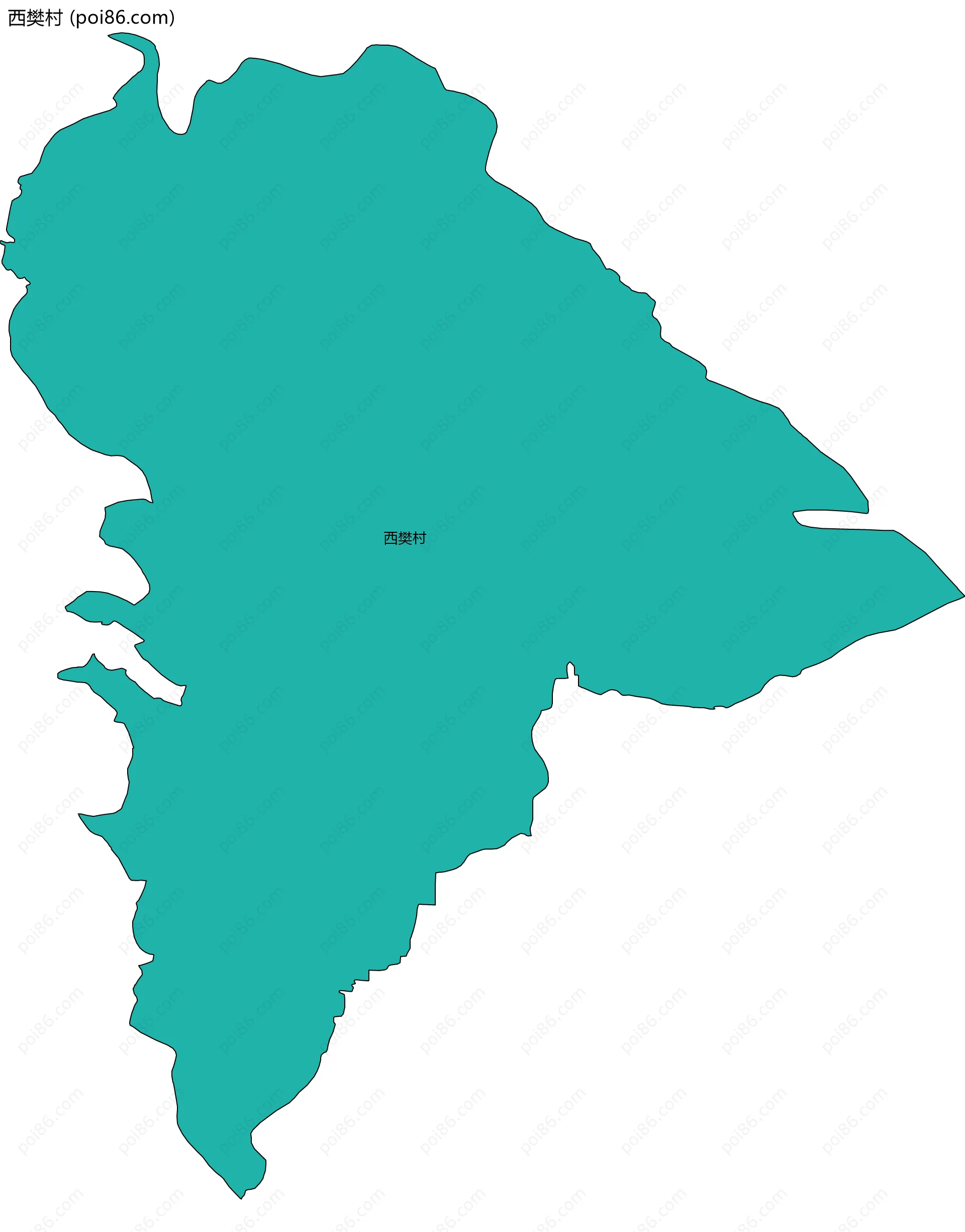 西樊村边界地图