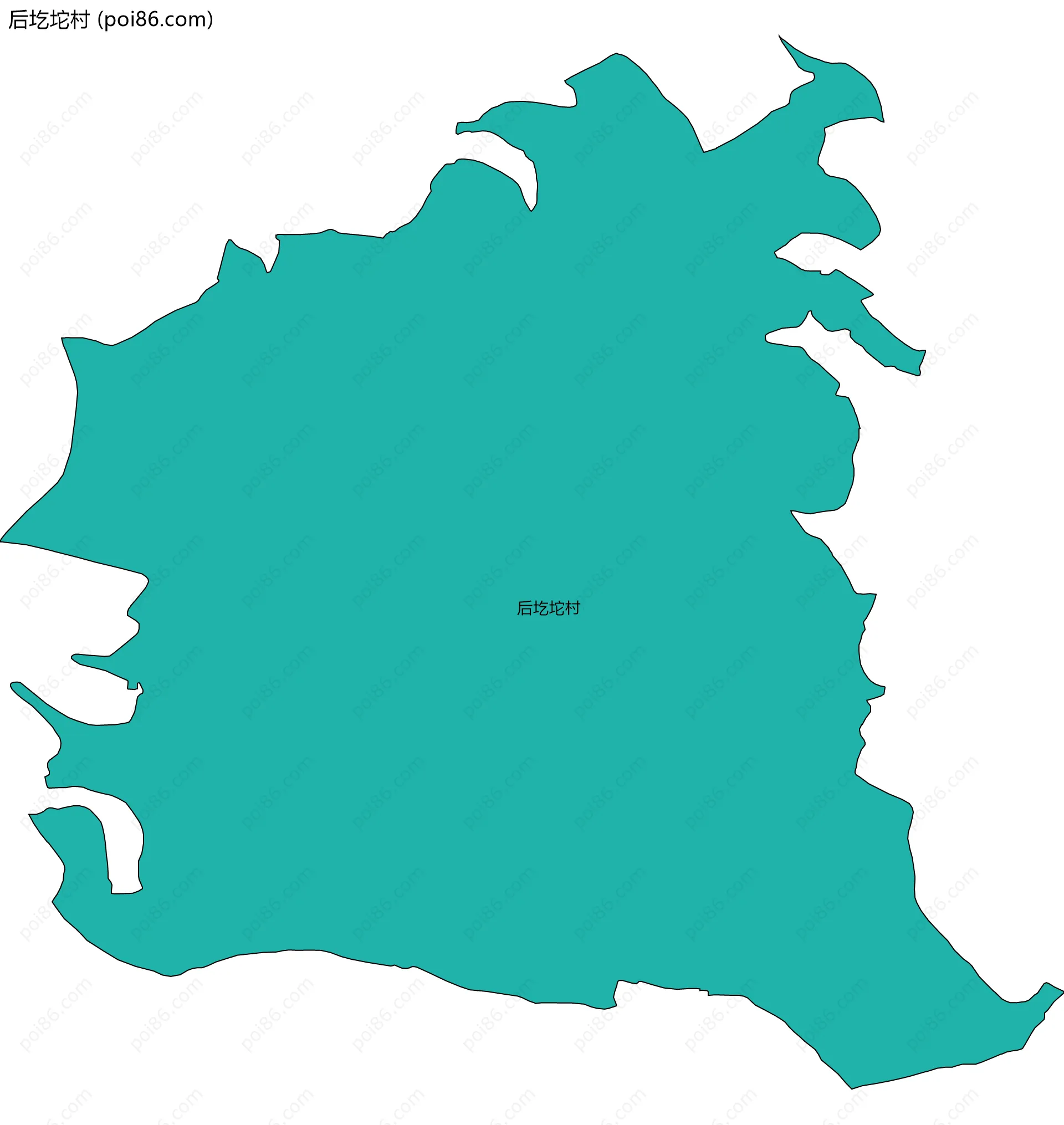 后圪坨村边界地图