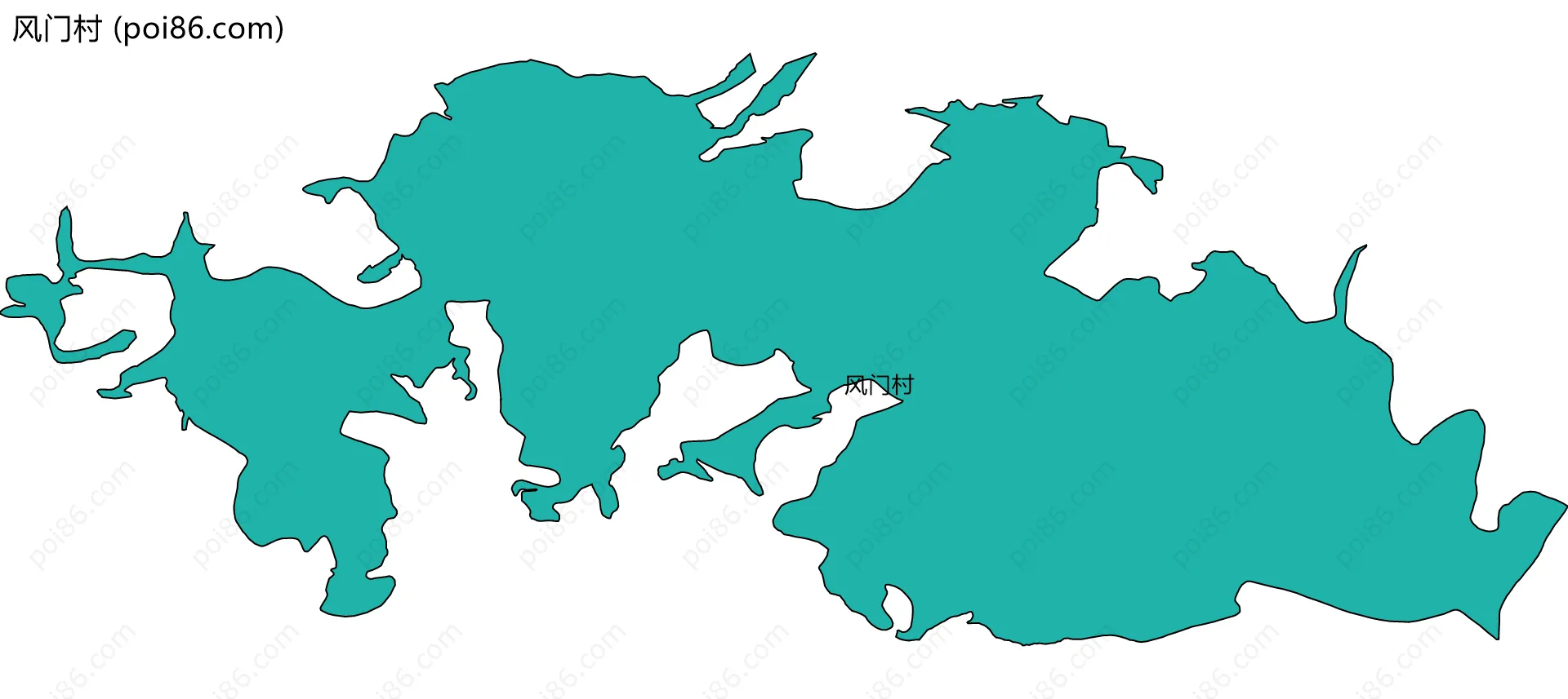 风门村边界地图