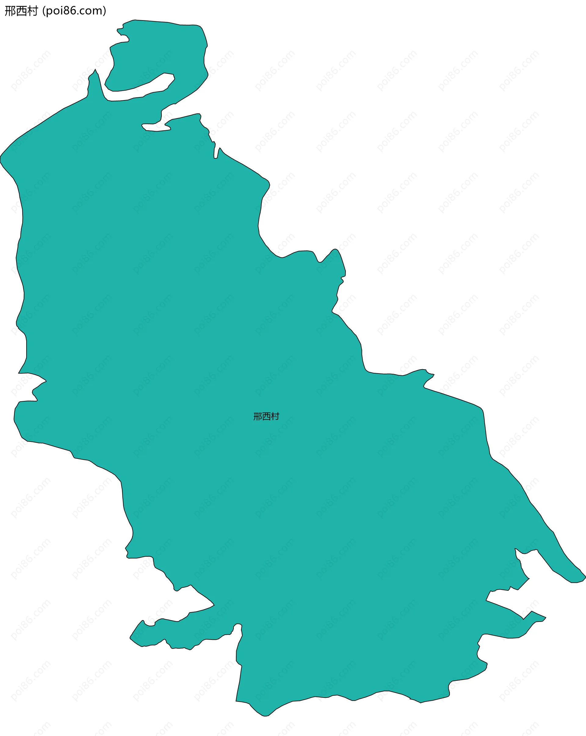 邢西村边界地图