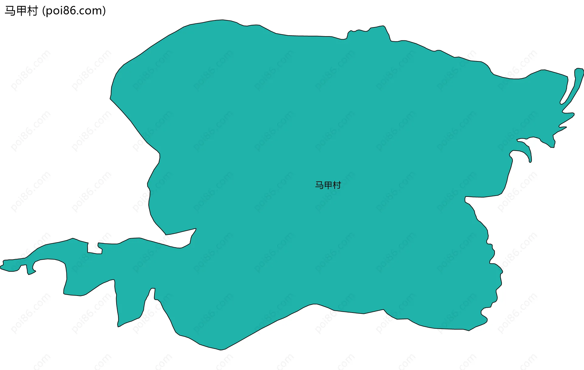 马甲村边界地图