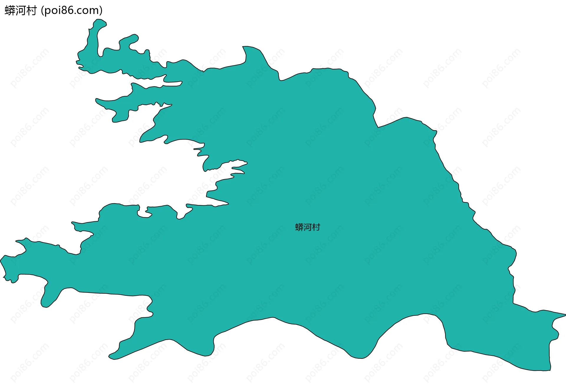 蟒河村边界地图