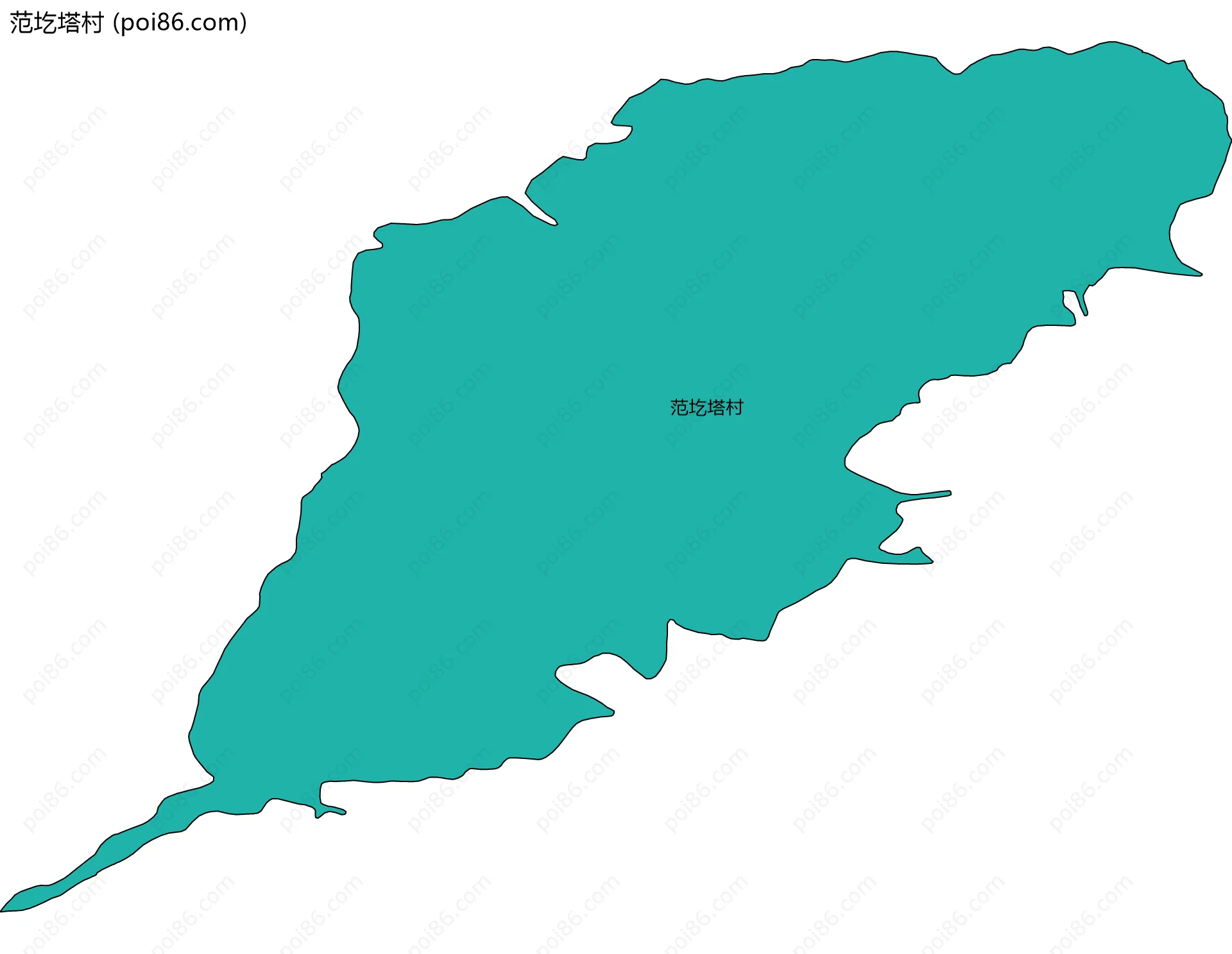范圪塔村边界地图