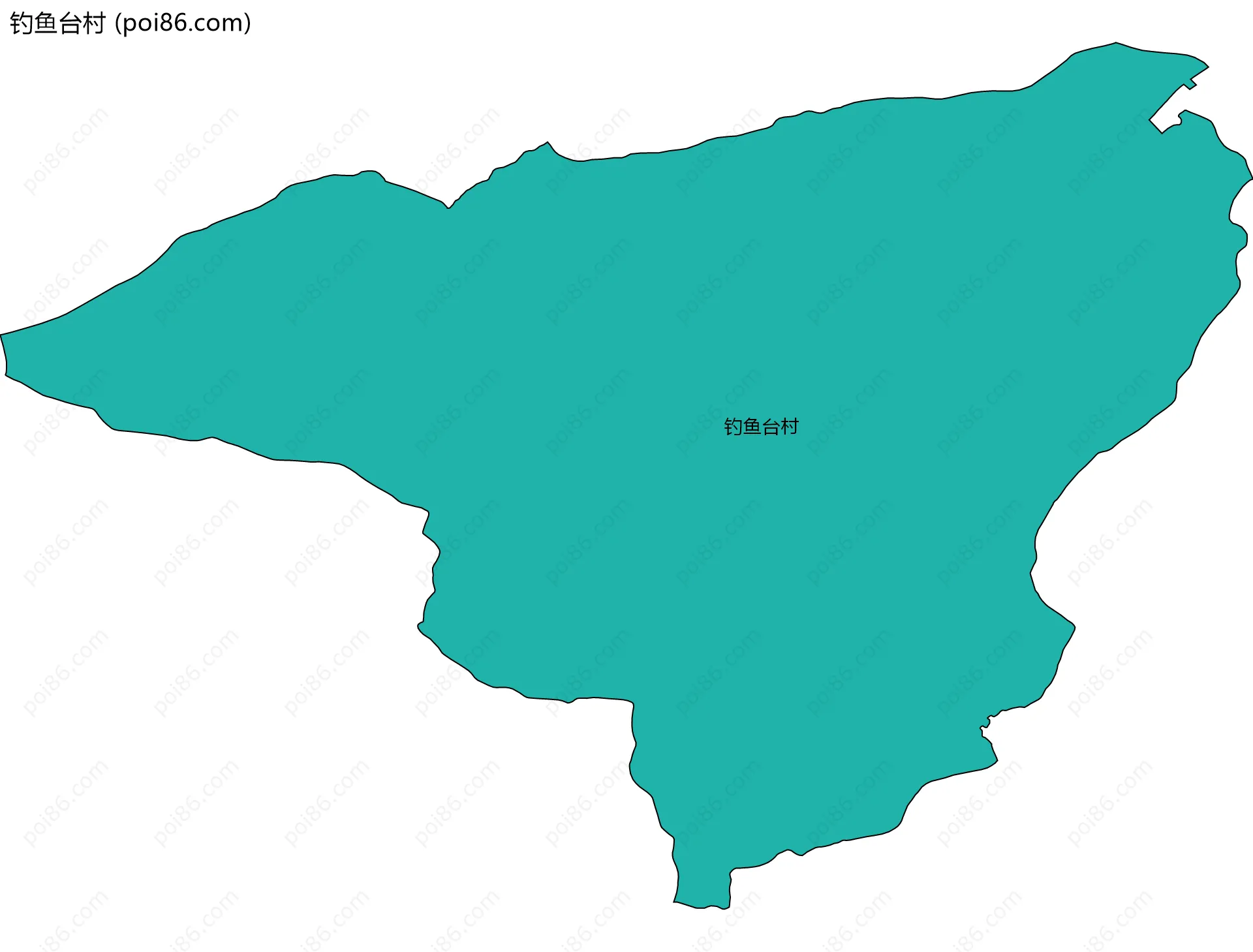 钓鱼台村边界地图