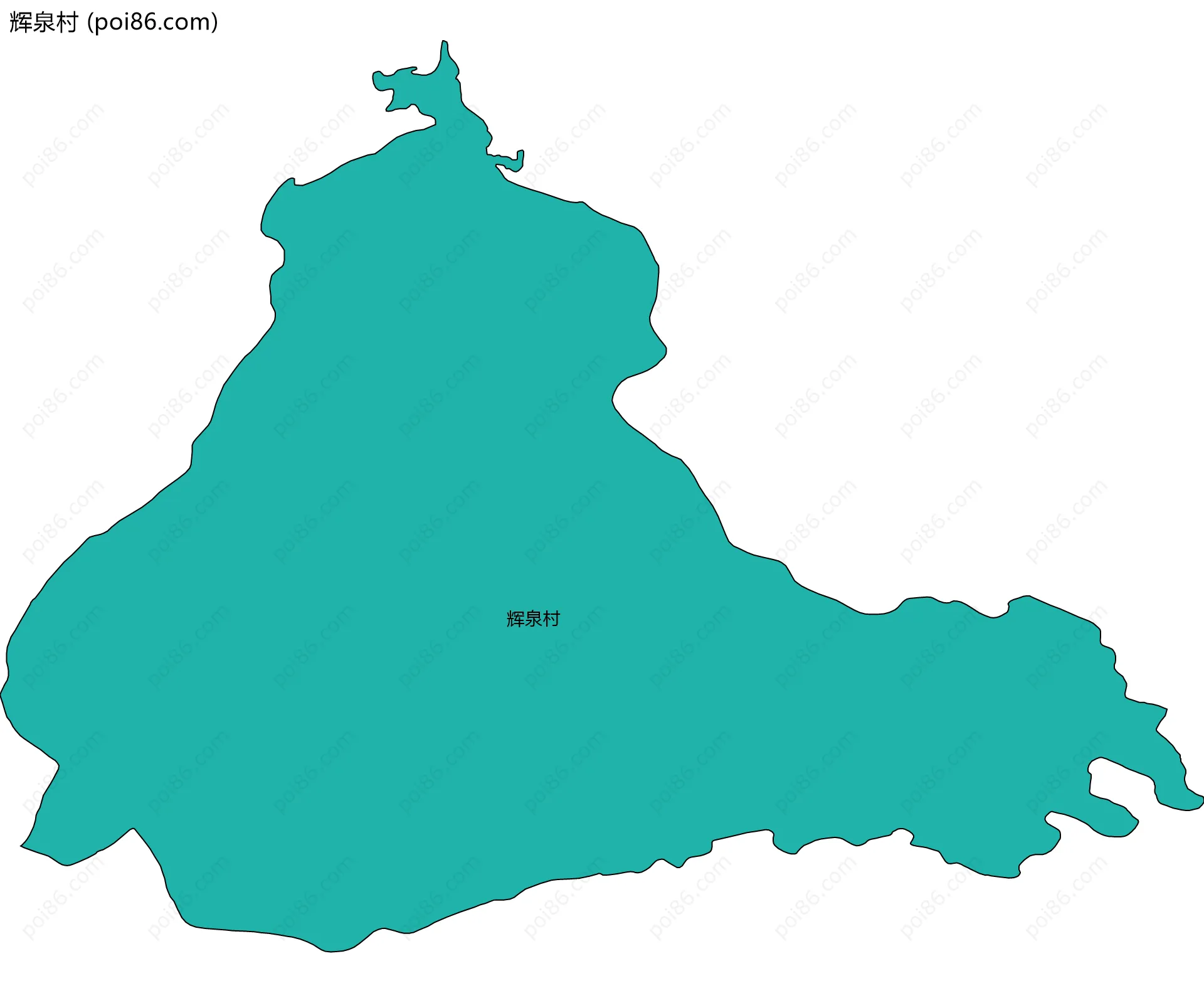 辉泉村边界地图