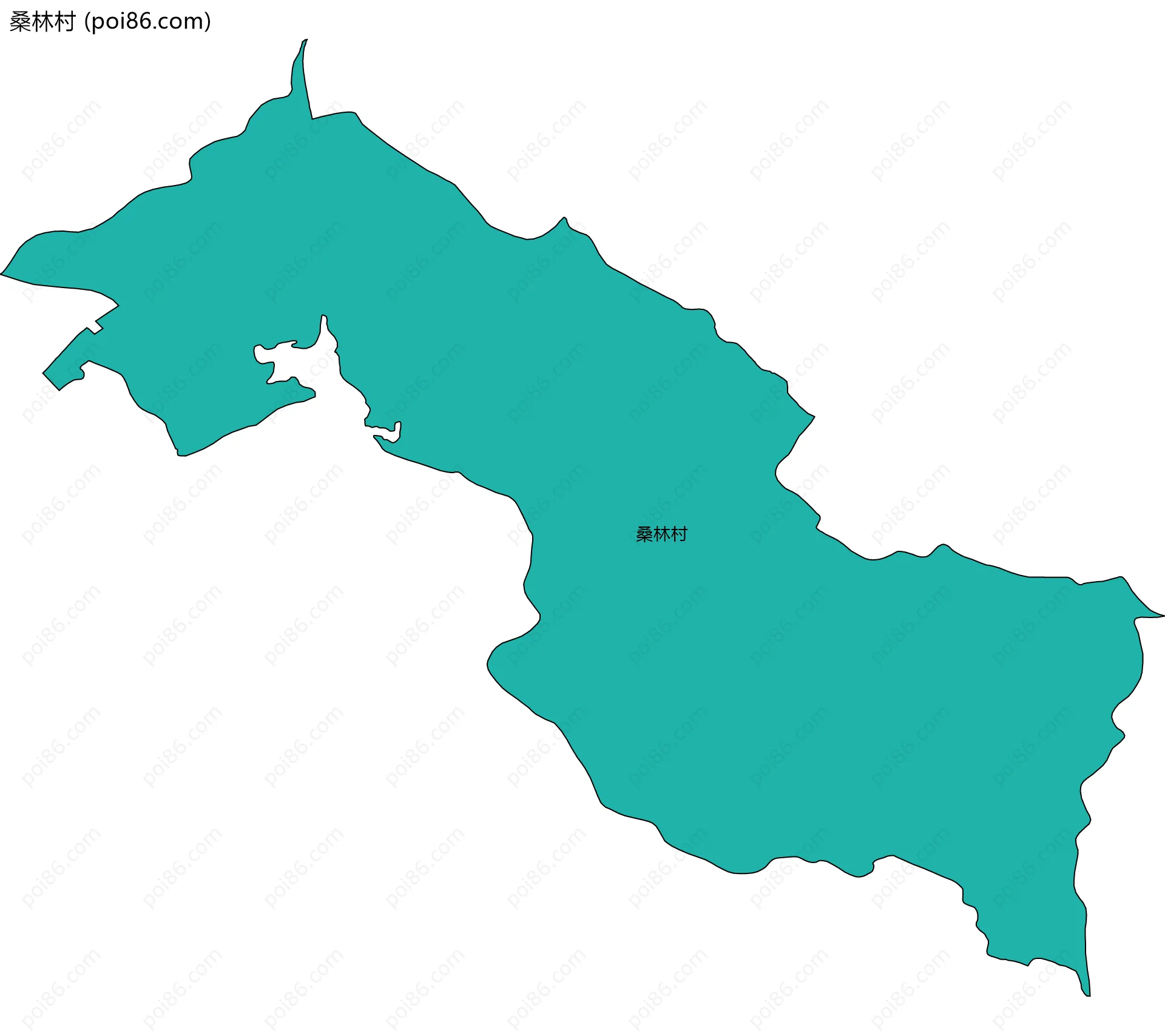 桑林村边界地图