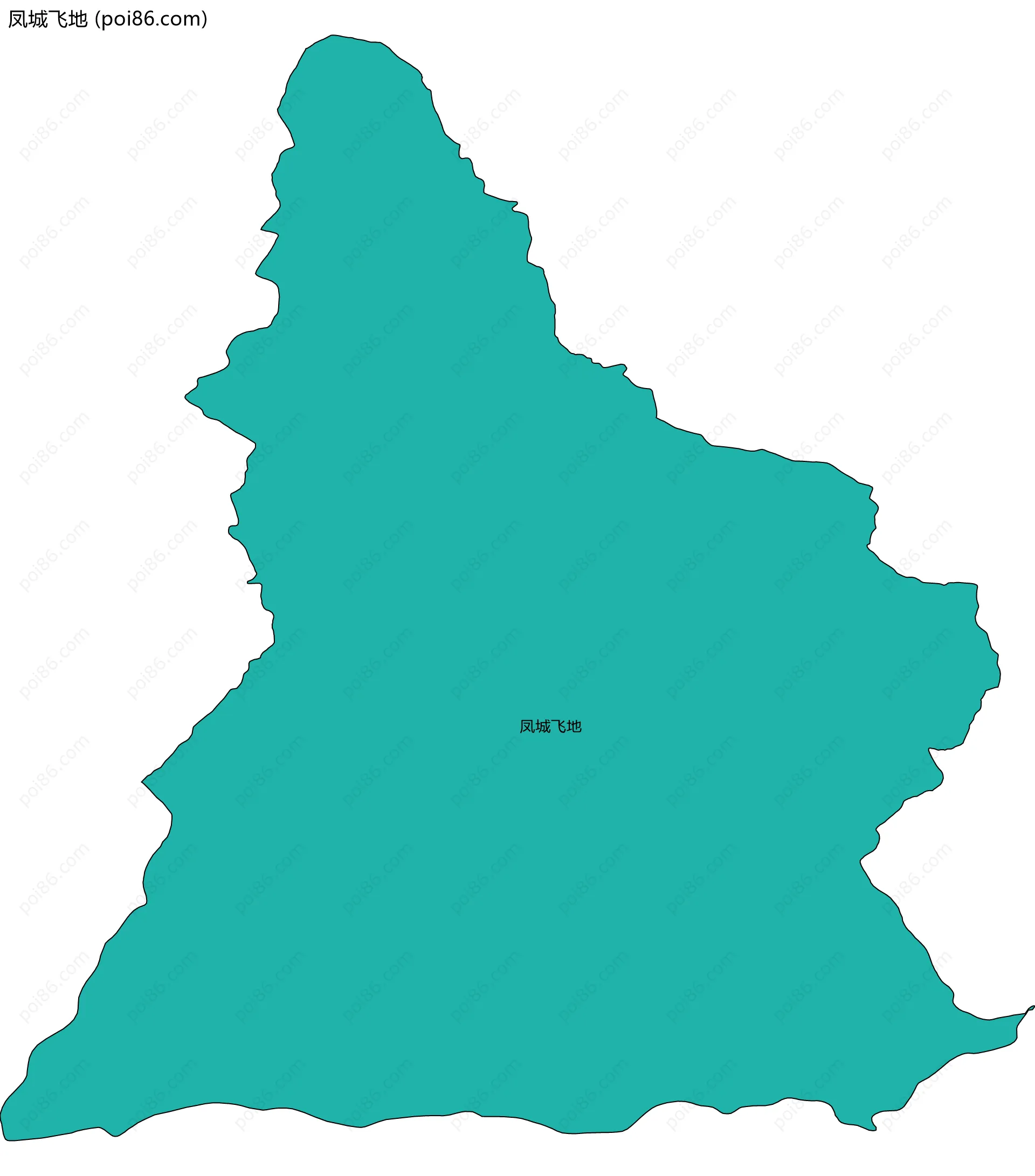 凤城飞地边界地图