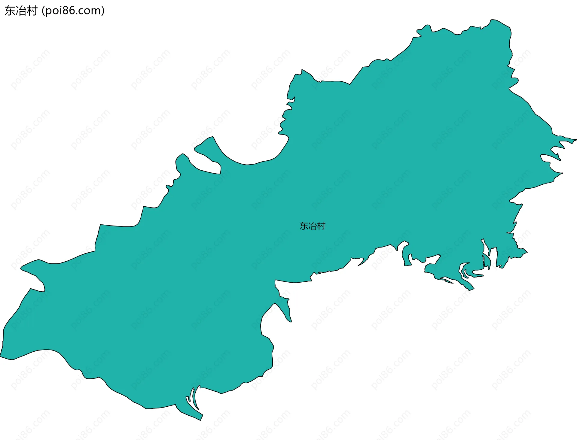 东冶村边界地图