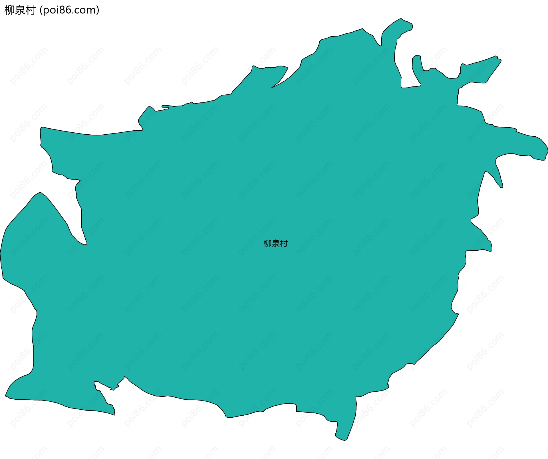 柳泉村边界地图