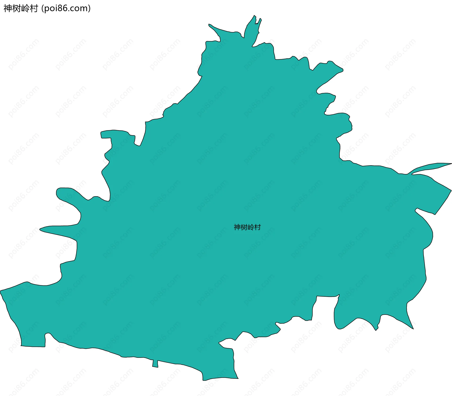 神树岭村边界地图