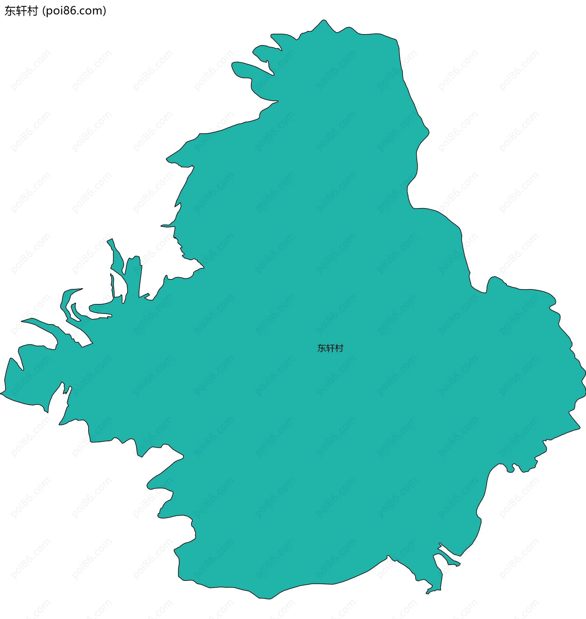 东轩村边界地图