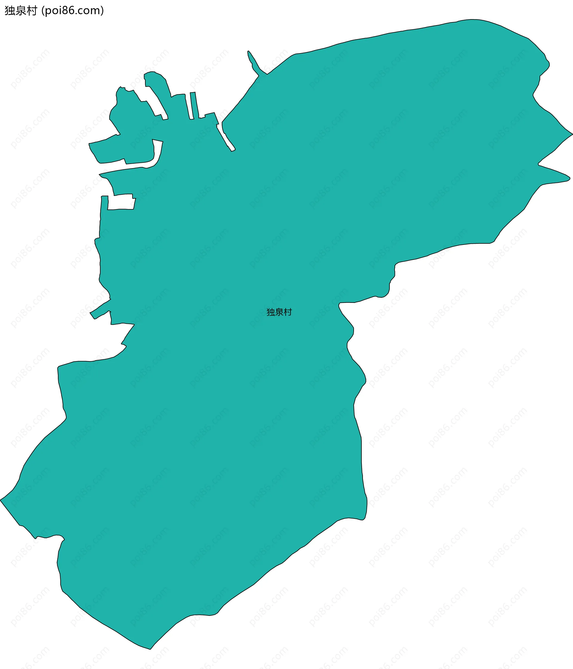 独泉村边界地图