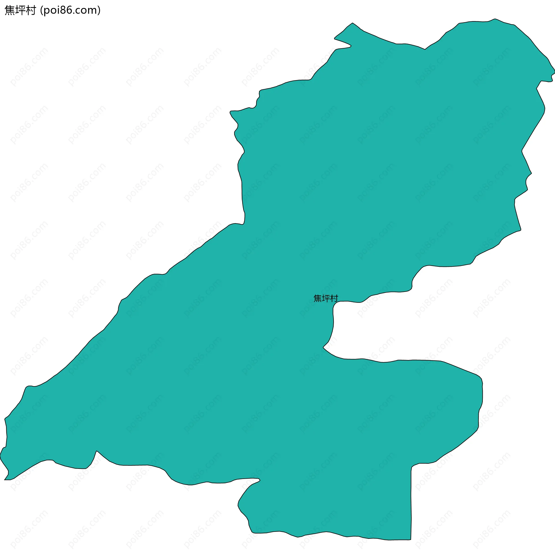 焦坪村边界地图