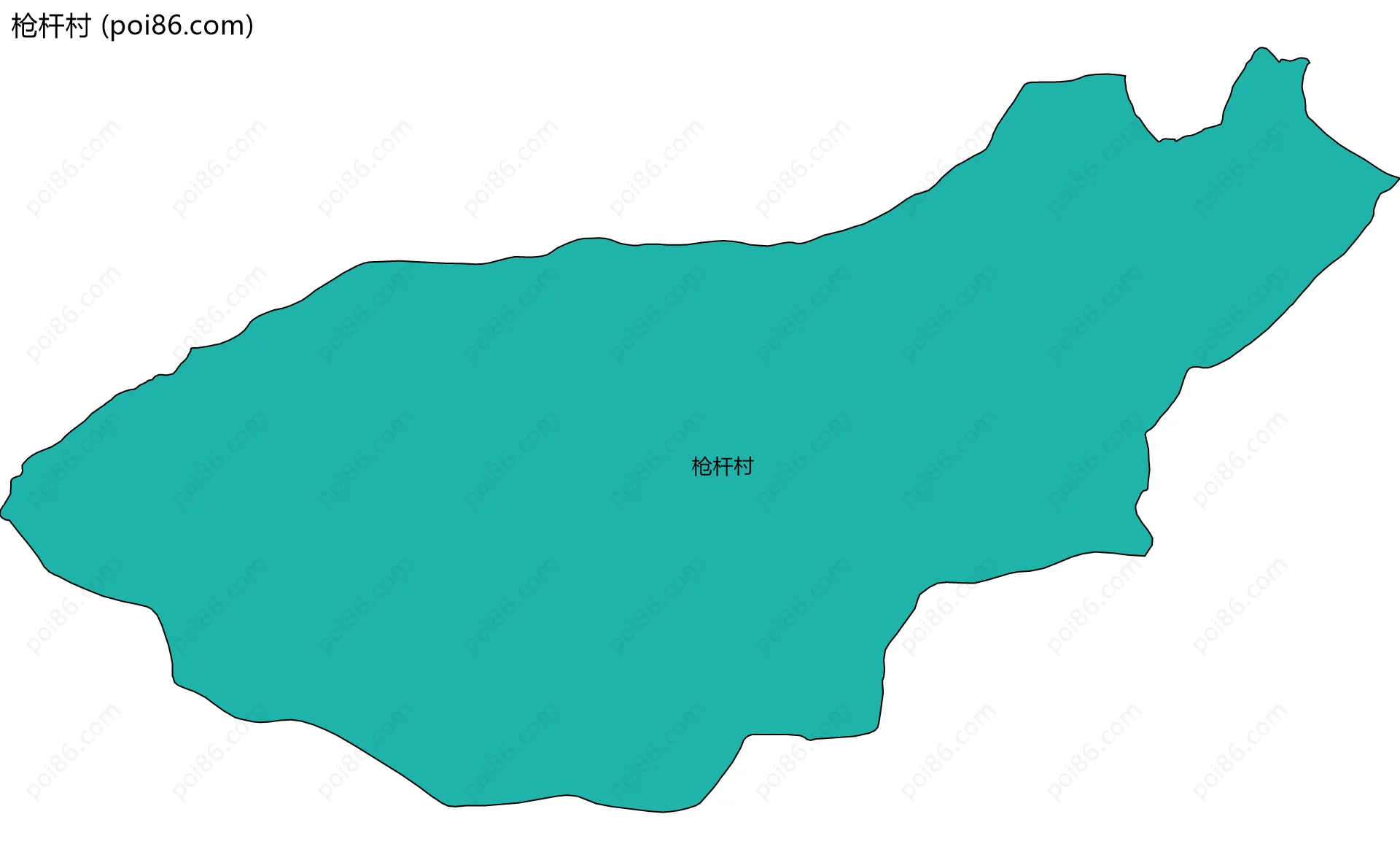 枪杆村边界地图