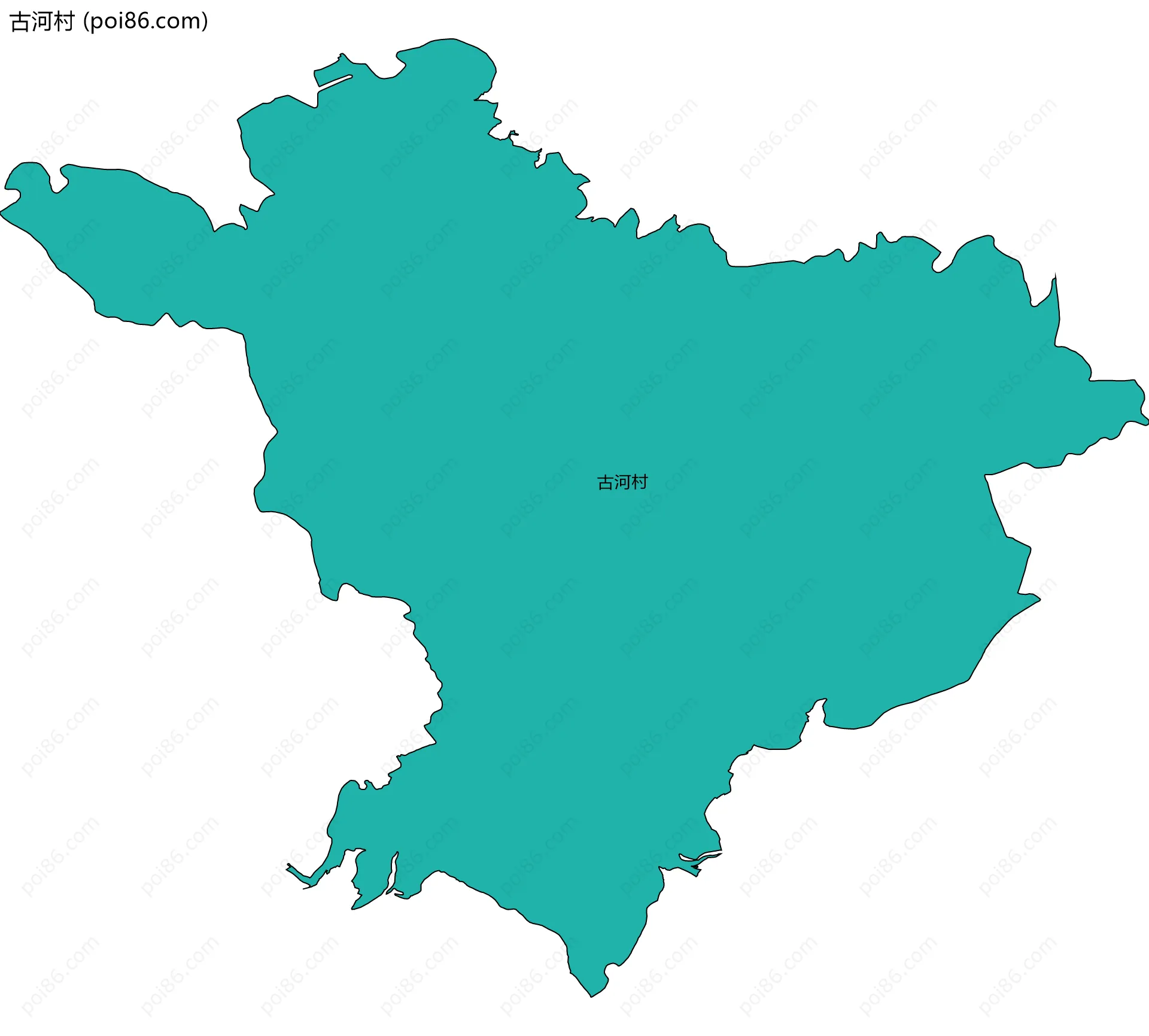 古河村边界地图