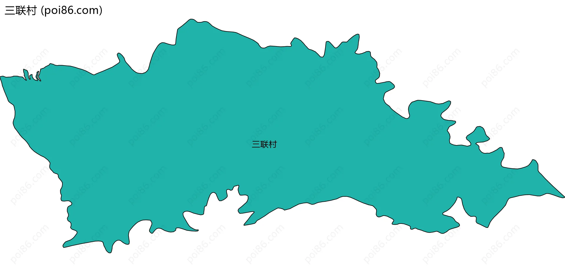 三联村边界地图