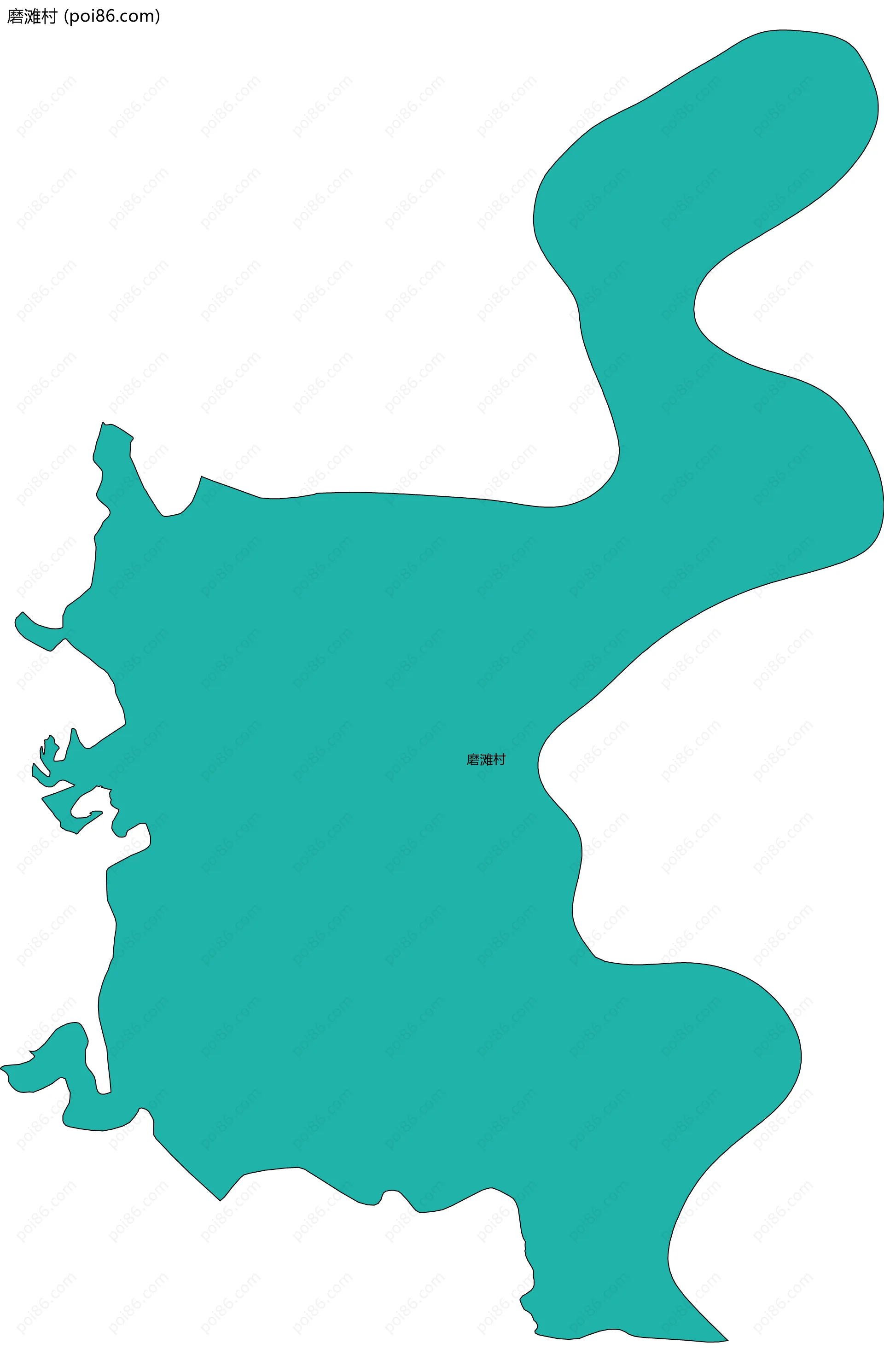 磨滩村边界地图