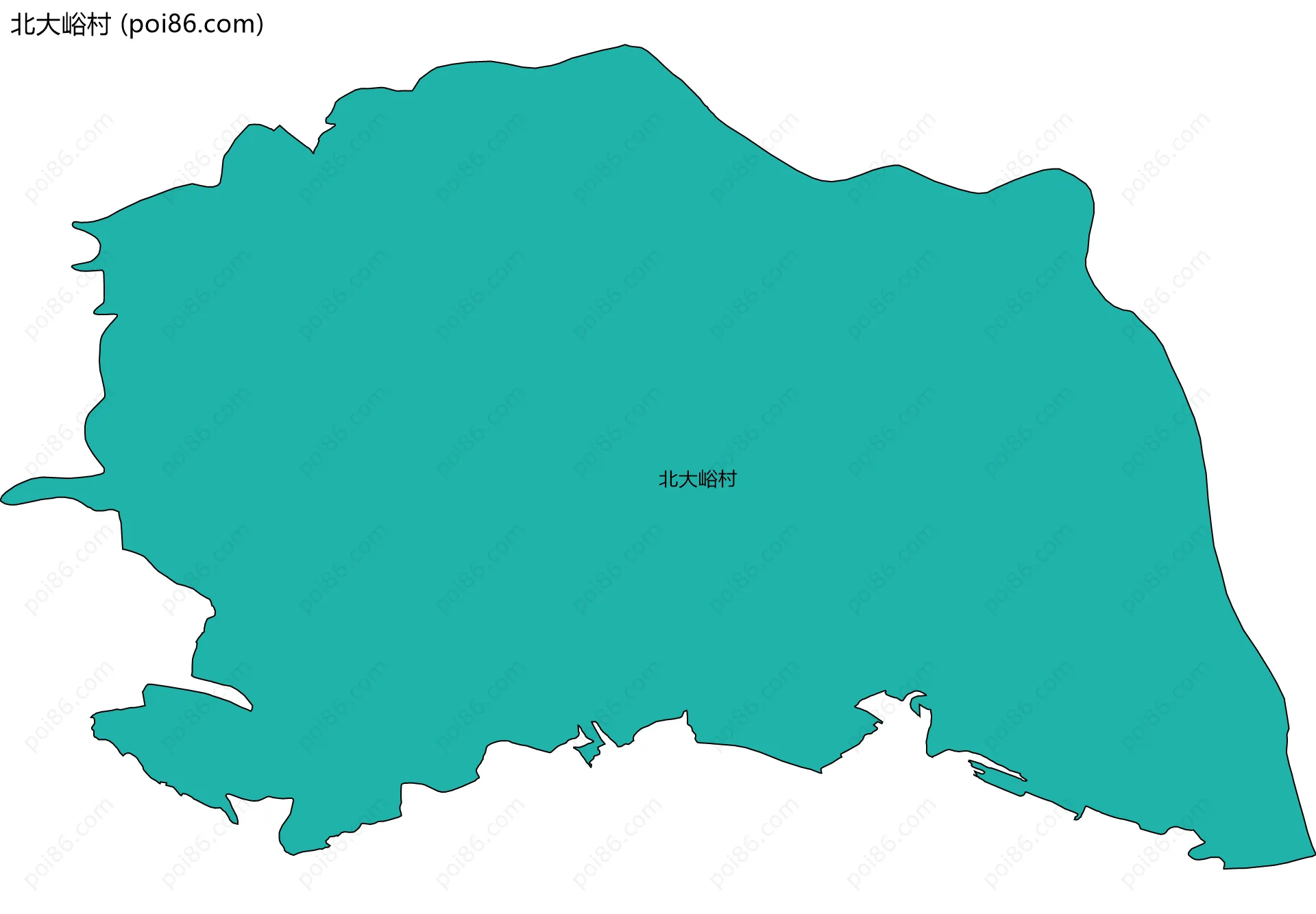 北大峪村边界地图