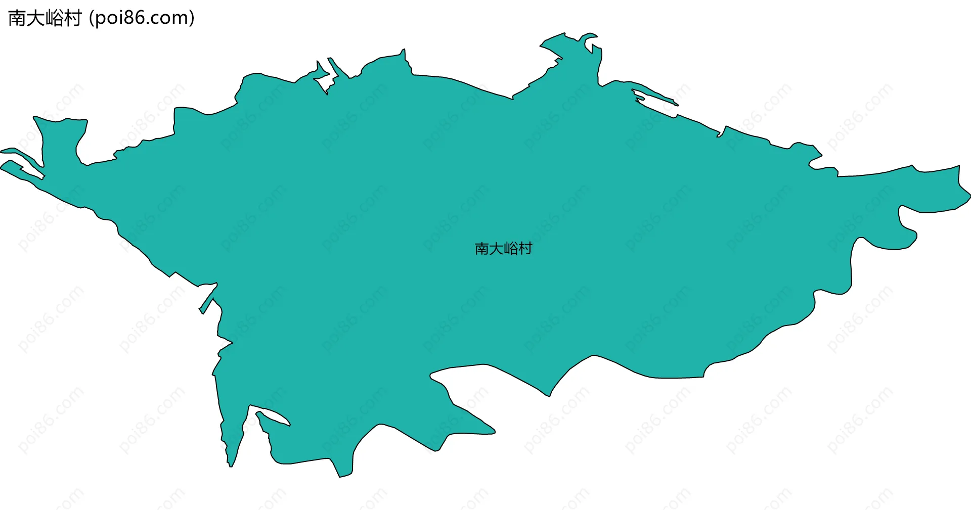 南大峪村边界地图