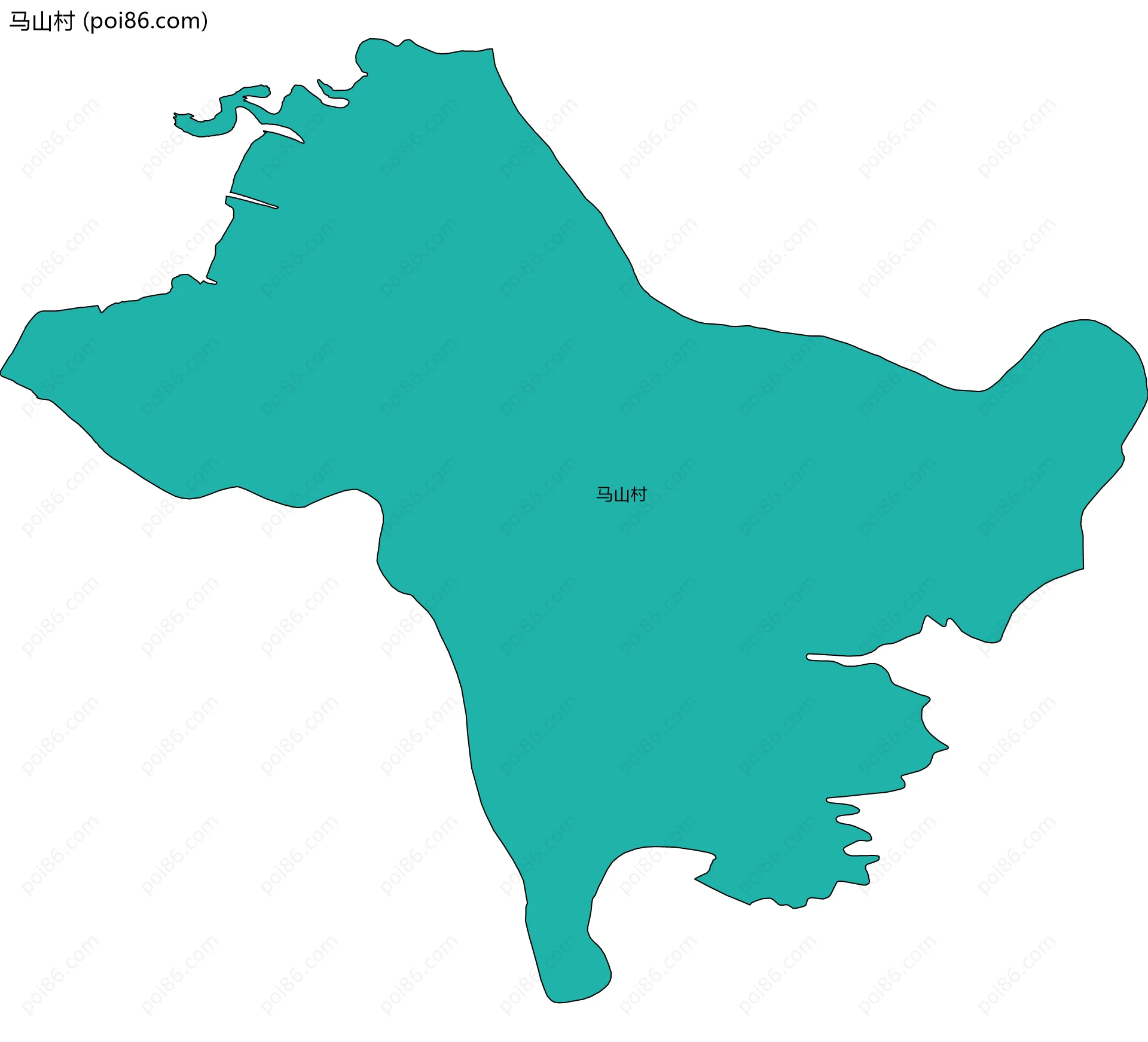 马山村边界地图