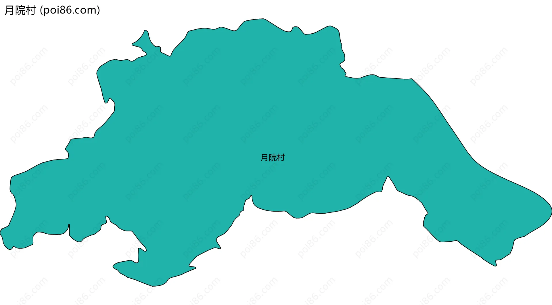 月院村边界地图