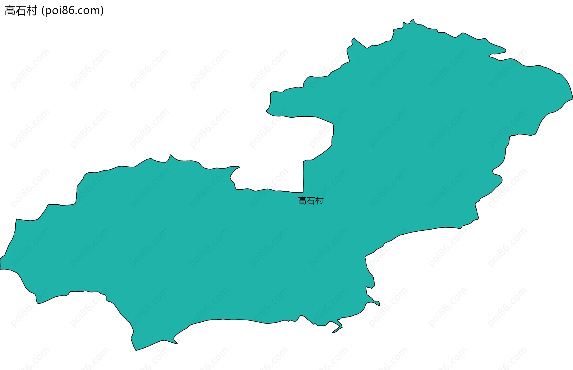 高石村边界地图