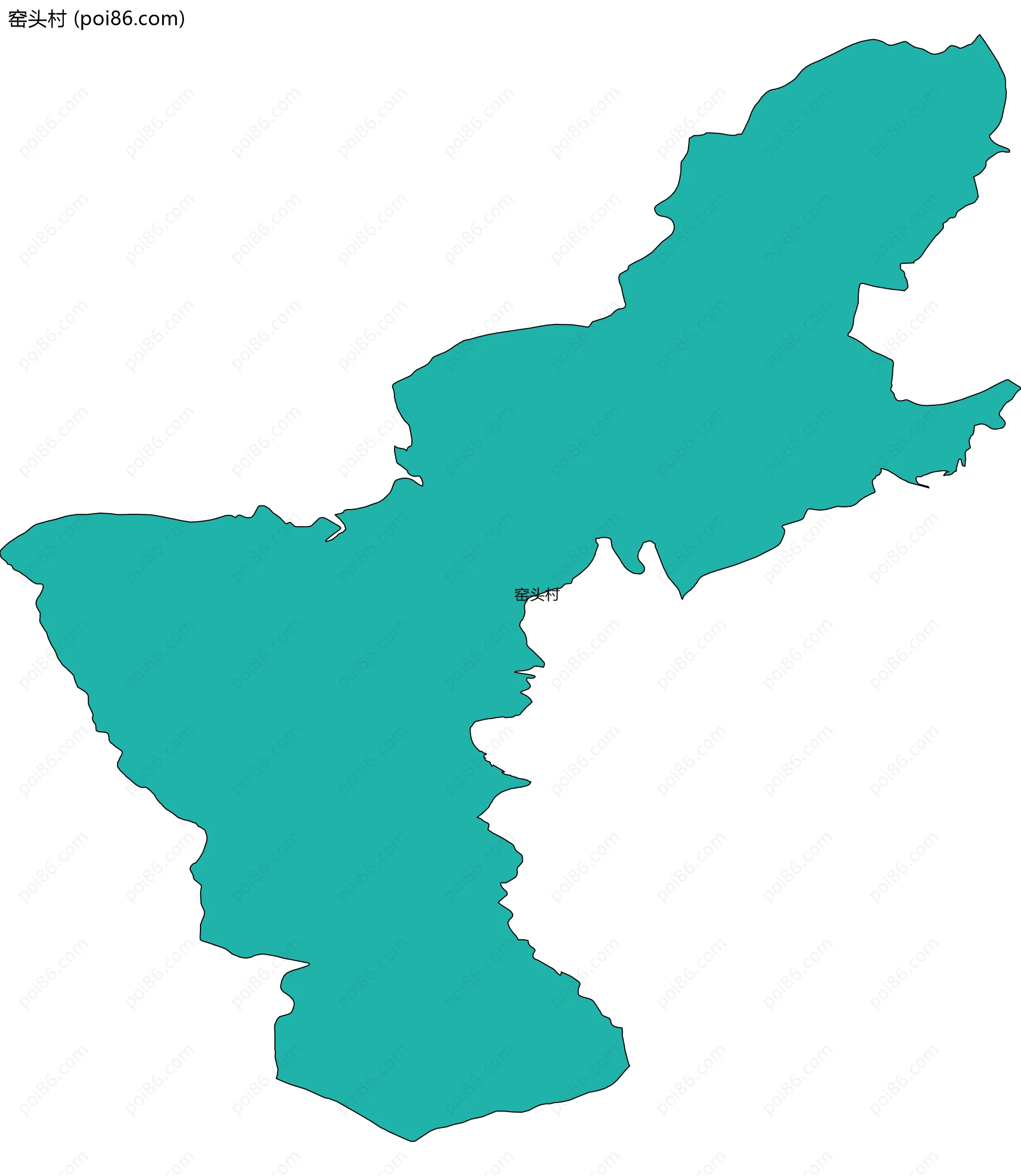 窑头村边界地图