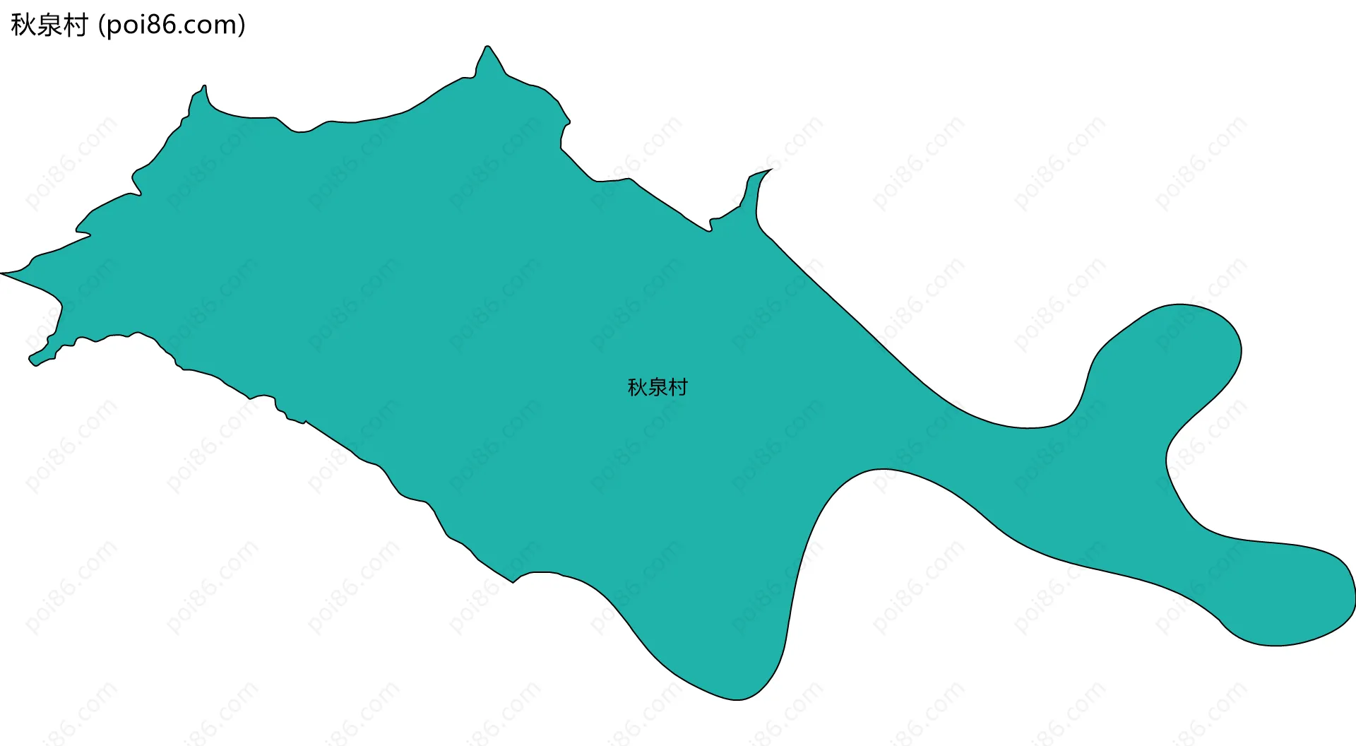 秋泉村边界地图