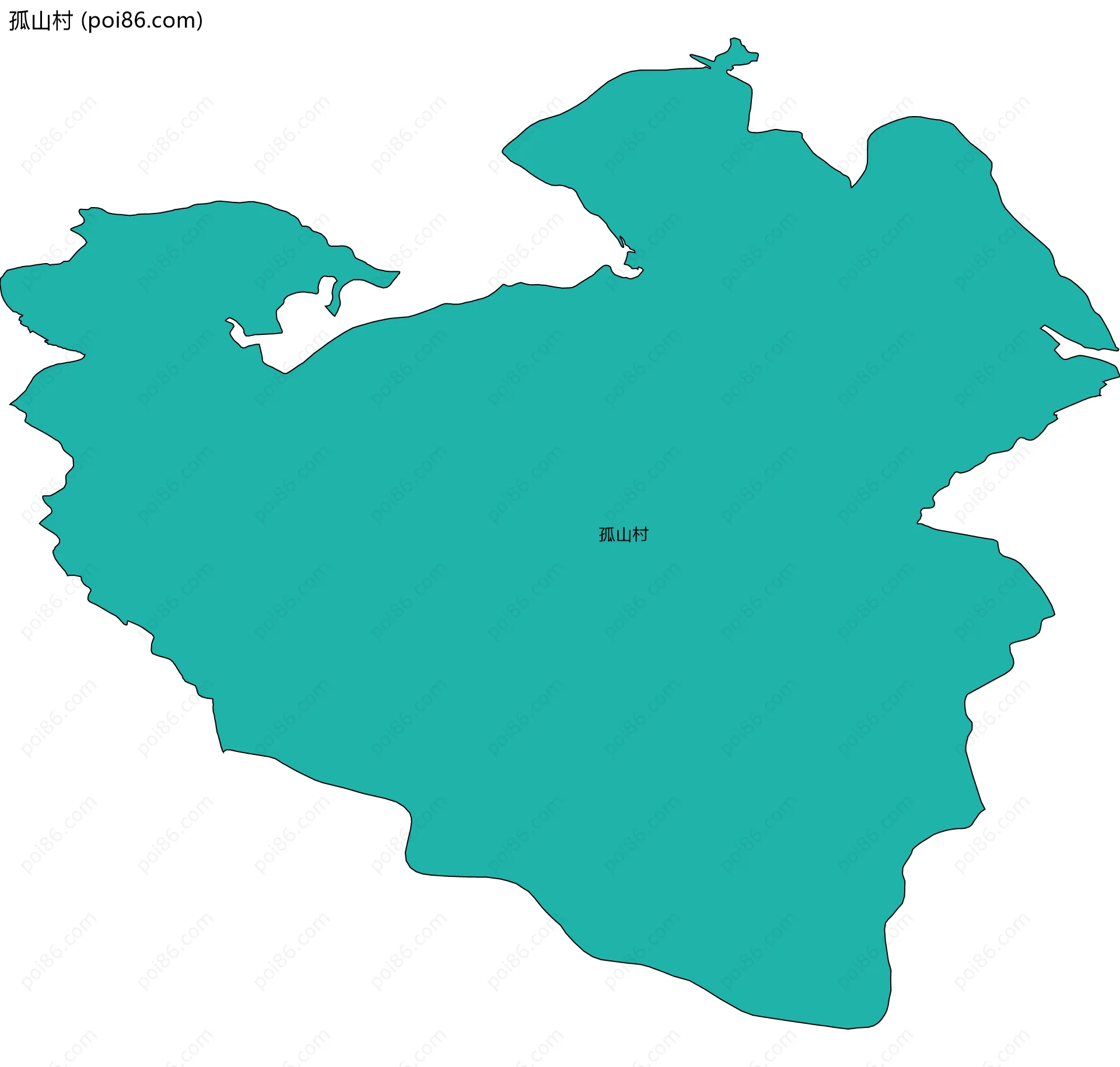 孤山村边界地图