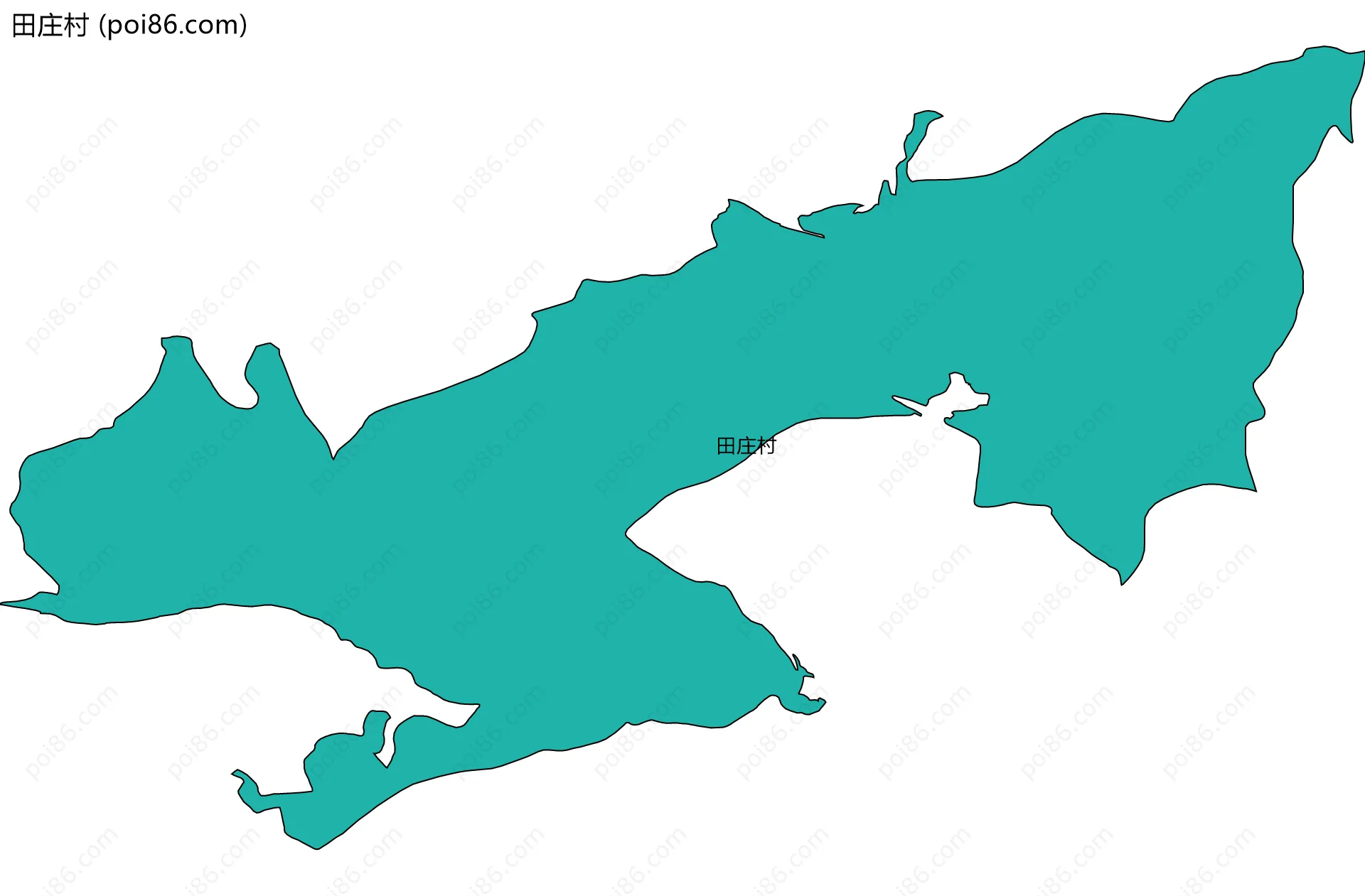 田庄村边界地图