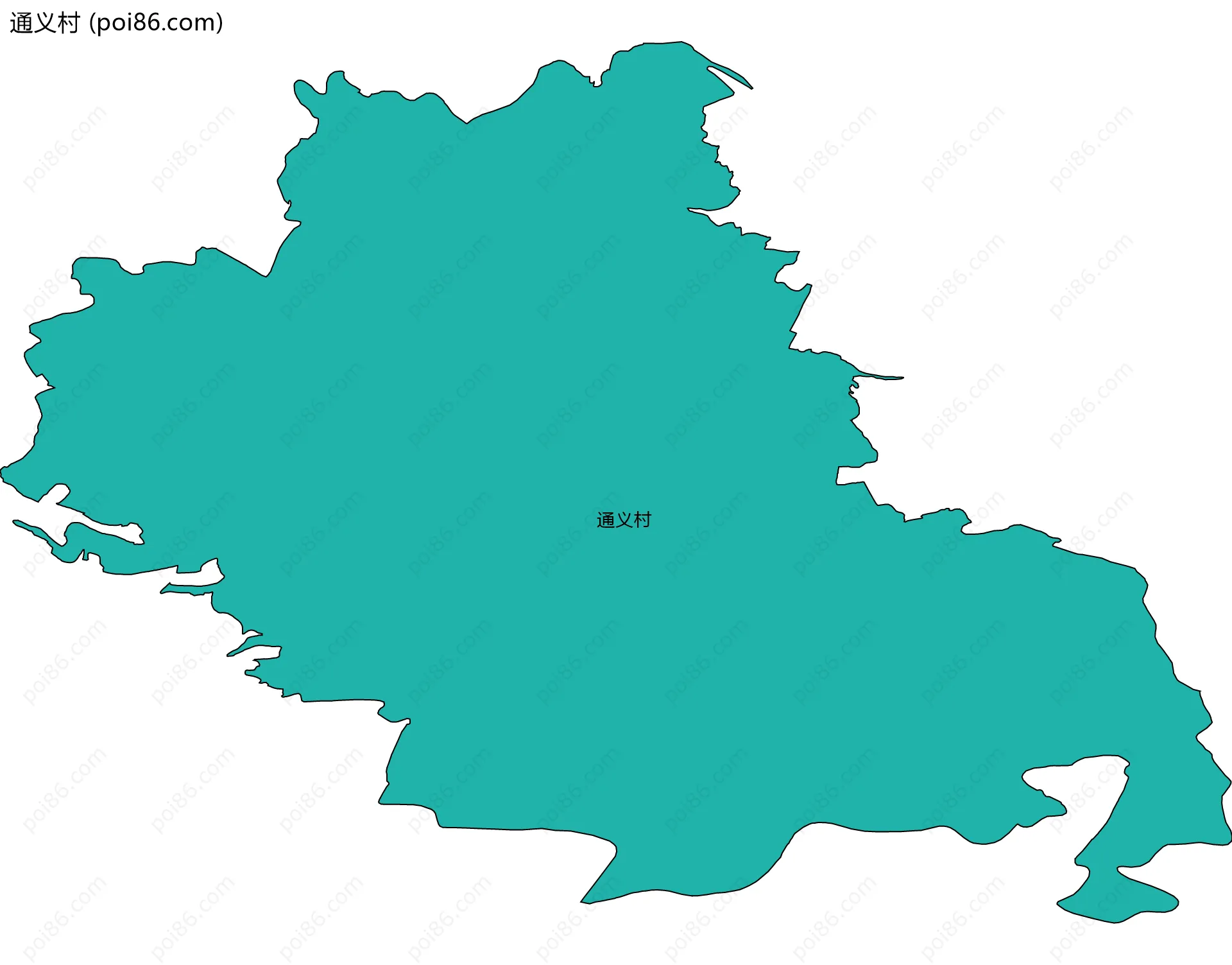 通义村边界地图