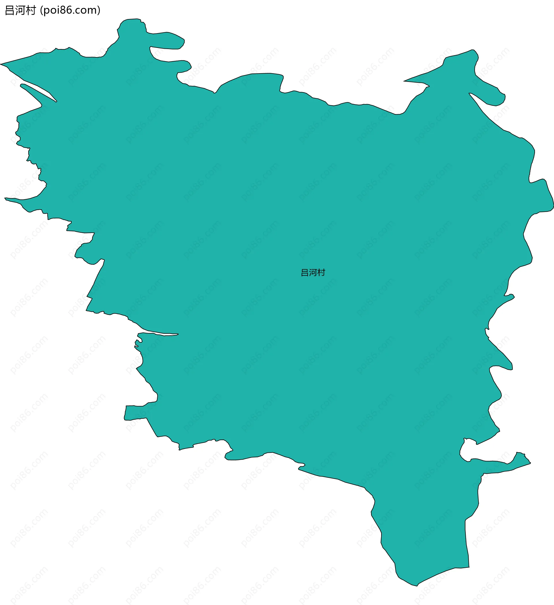 吕河村边界地图