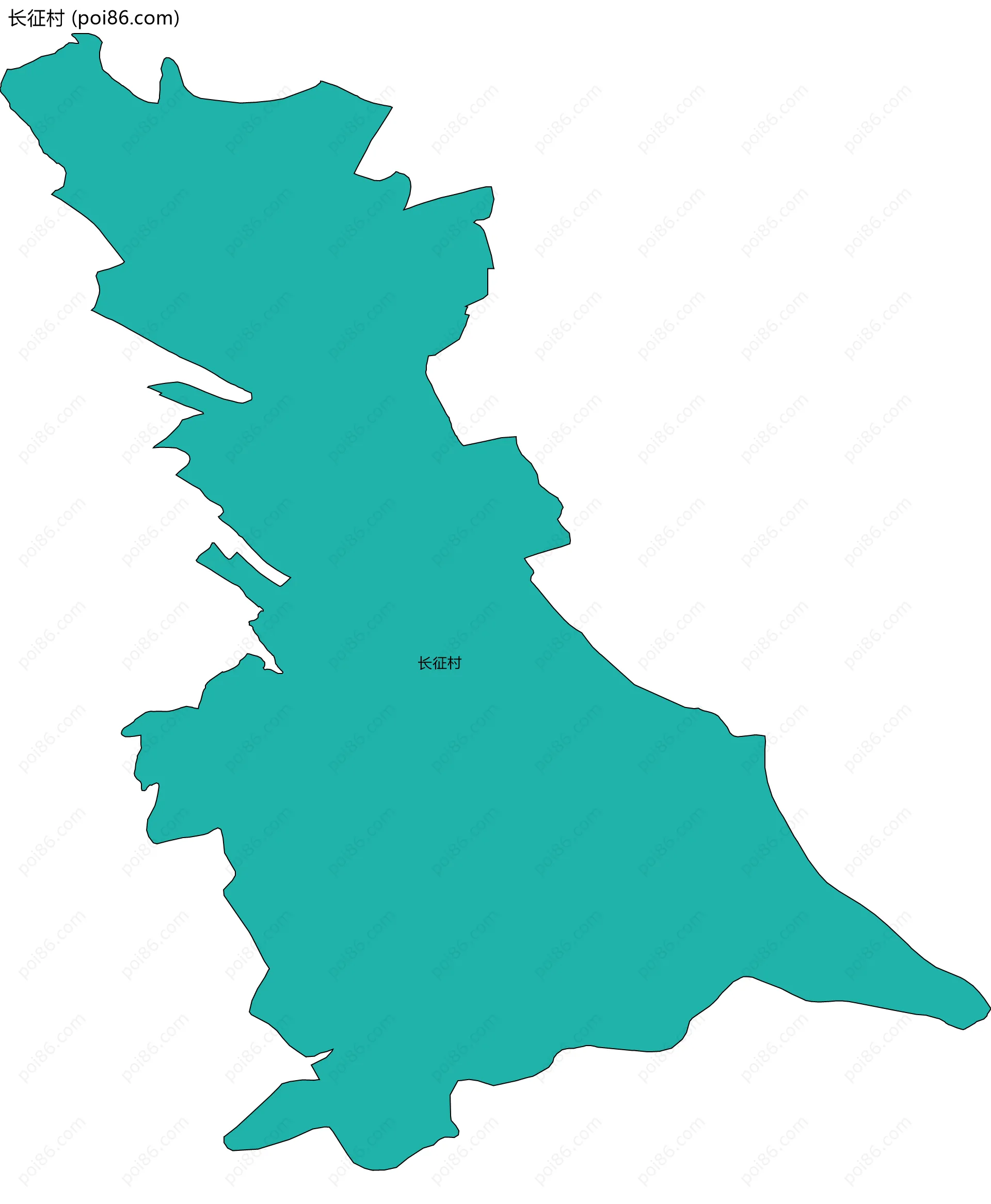 长征村边界地图