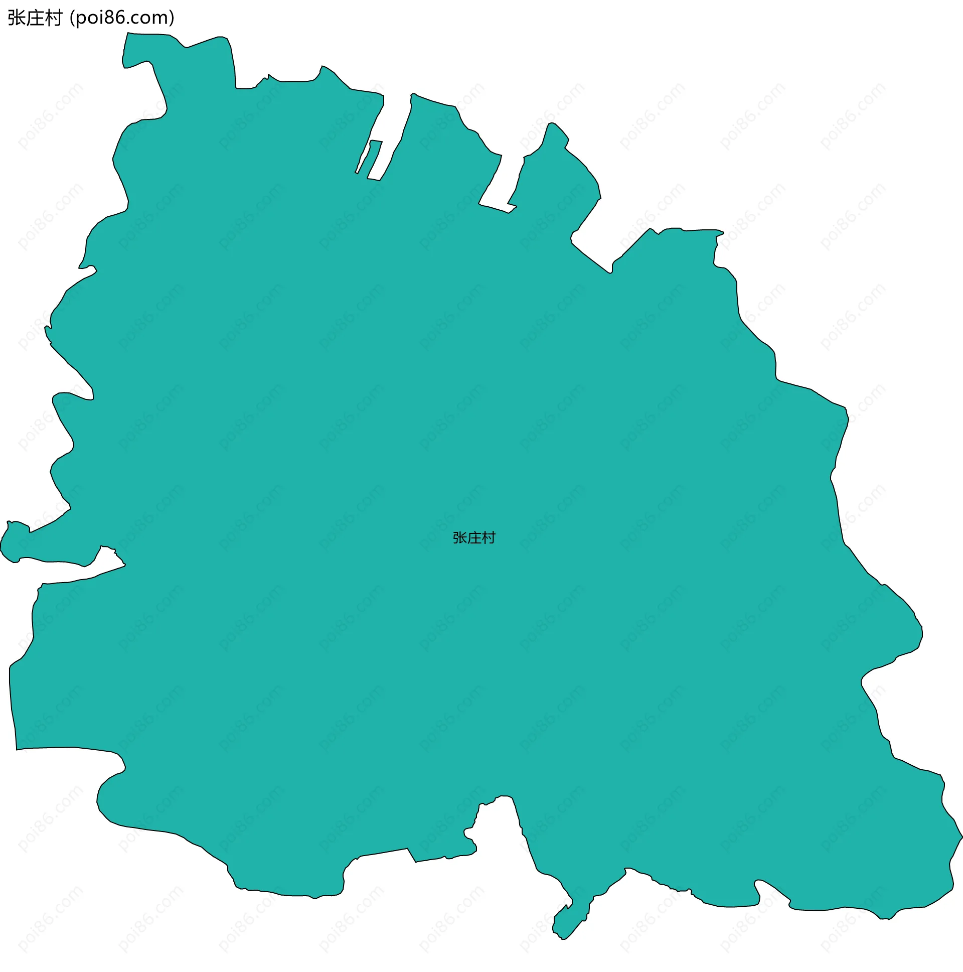张庄村边界地图