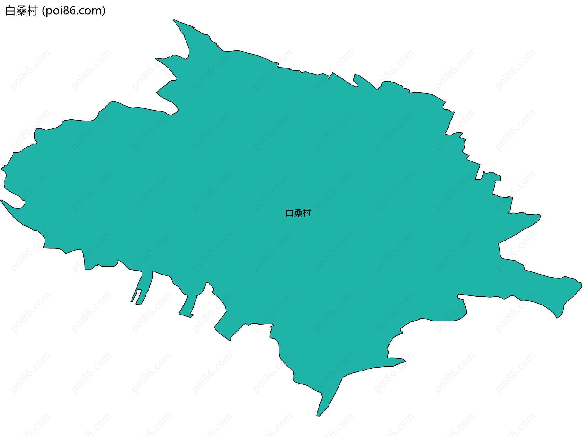 白桑村边界地图