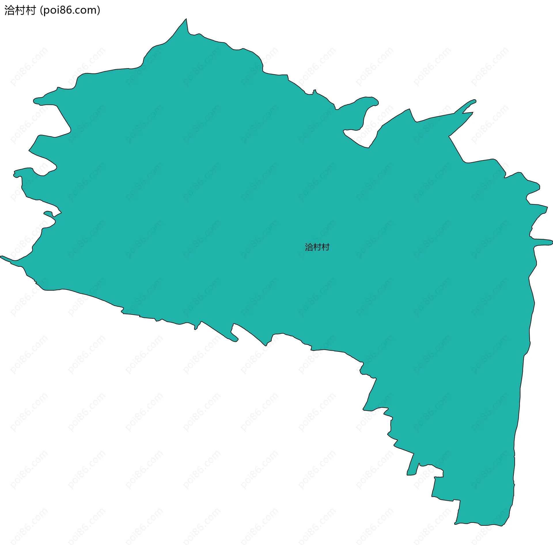 洽村村边界地图