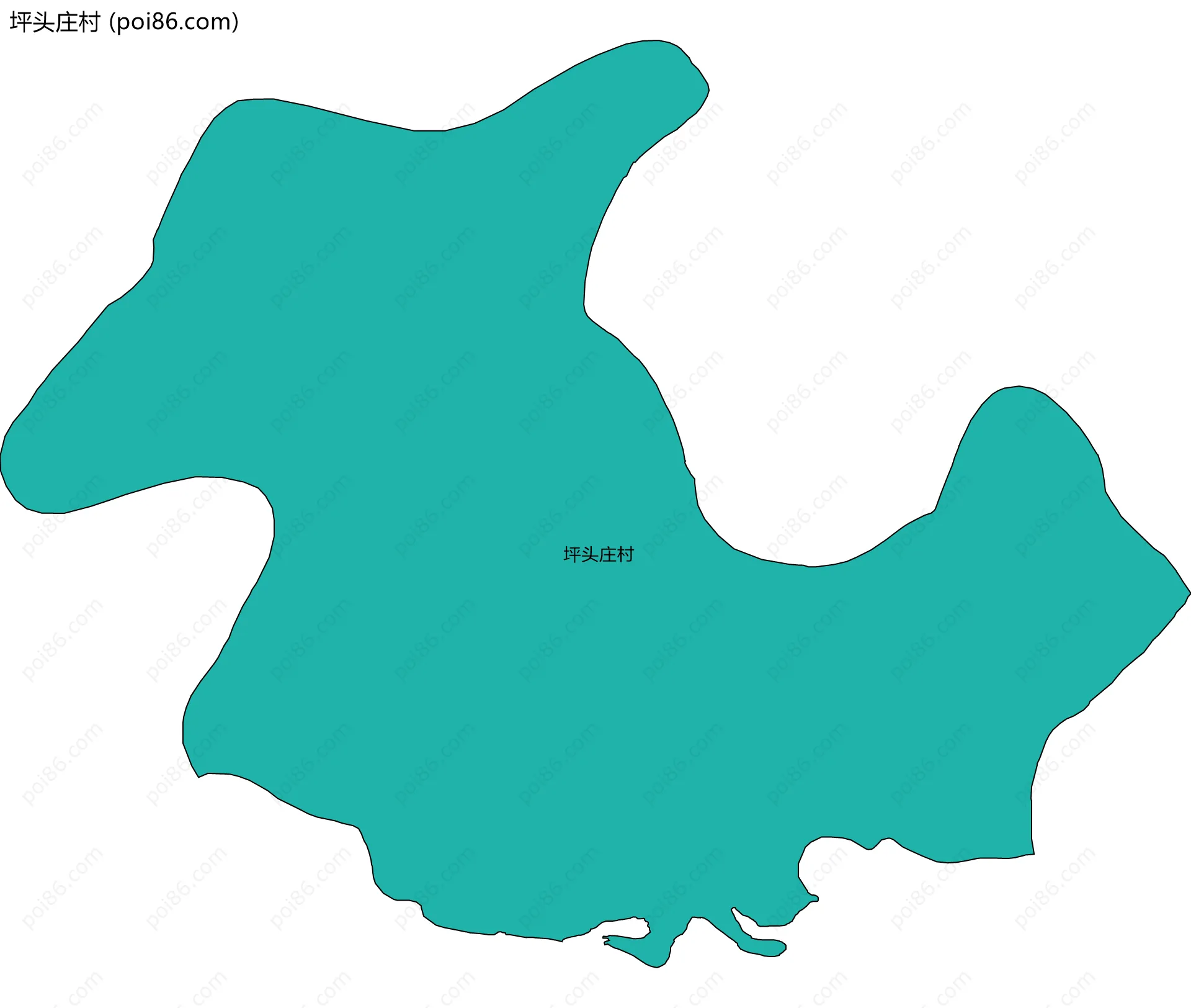 坪头庄村边界地图