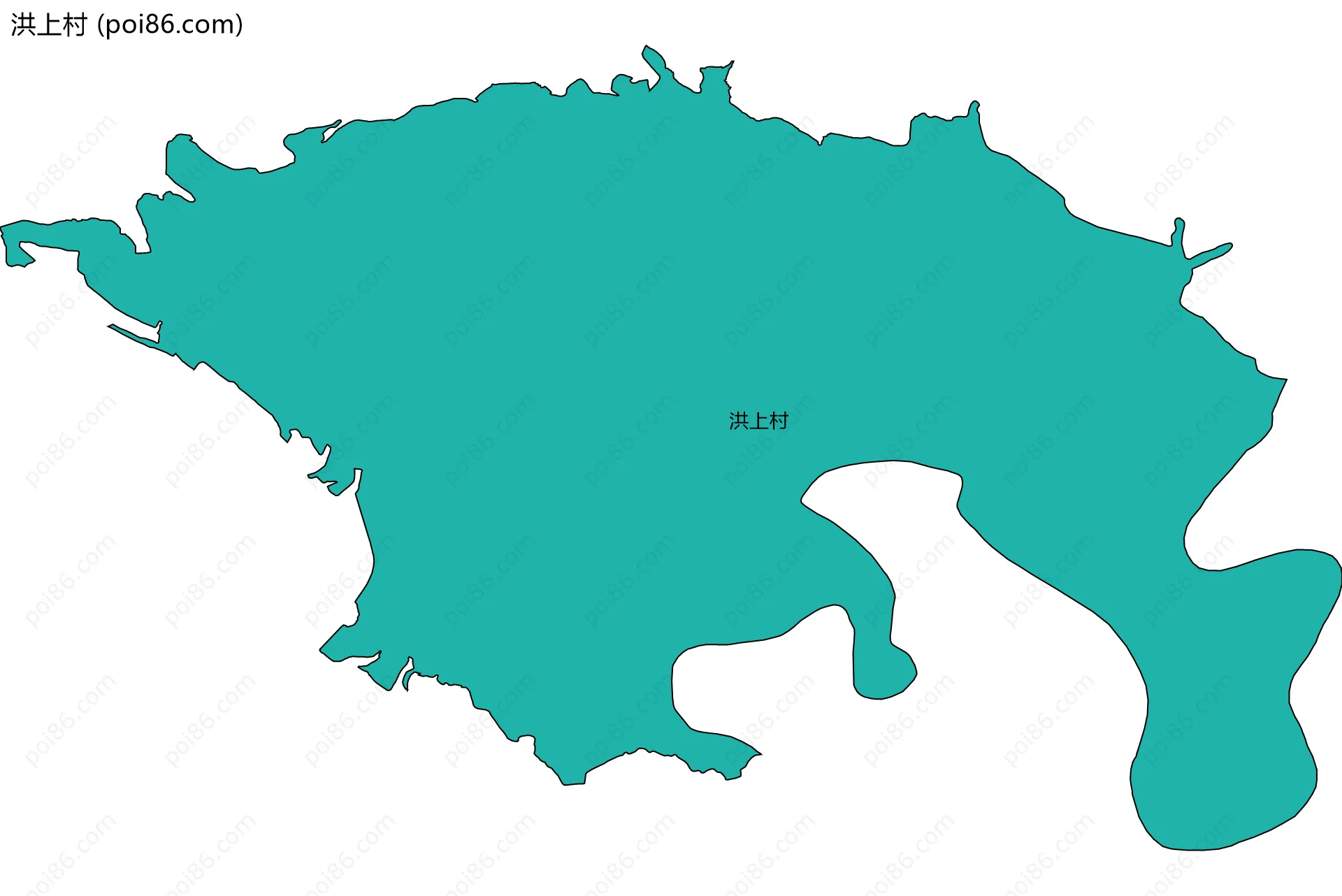 洪上村边界地图