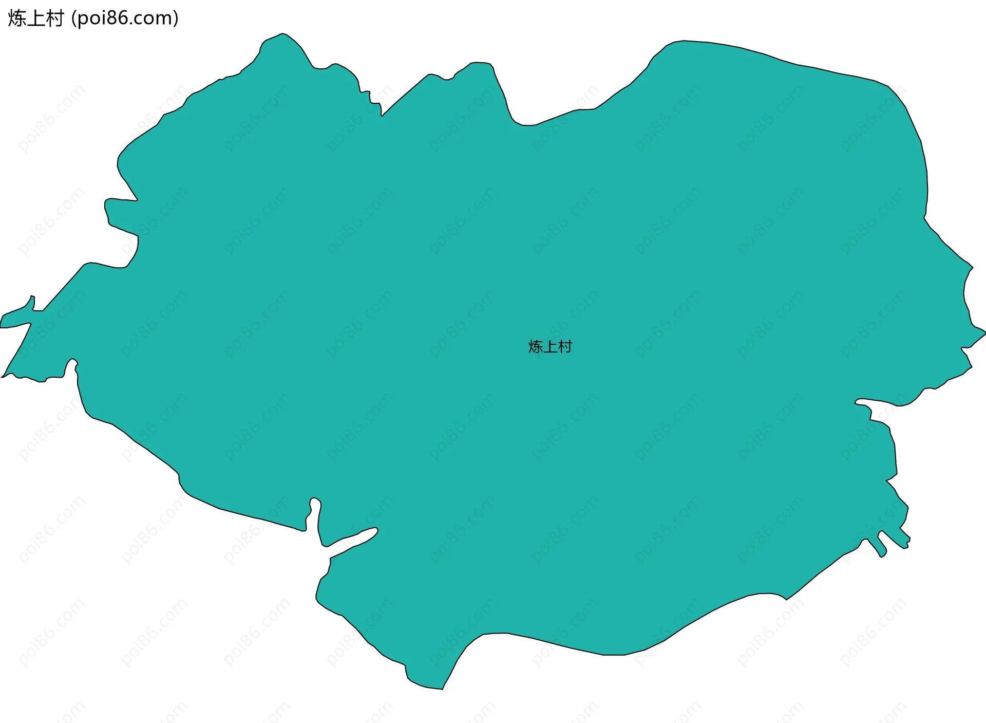 炼上村边界地图