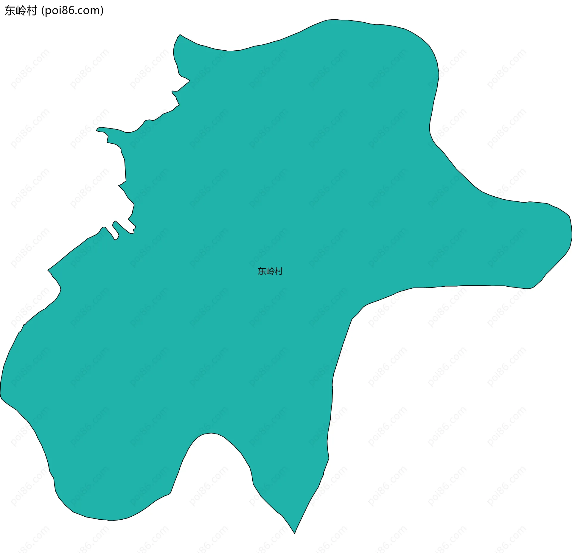 东岭村边界地图