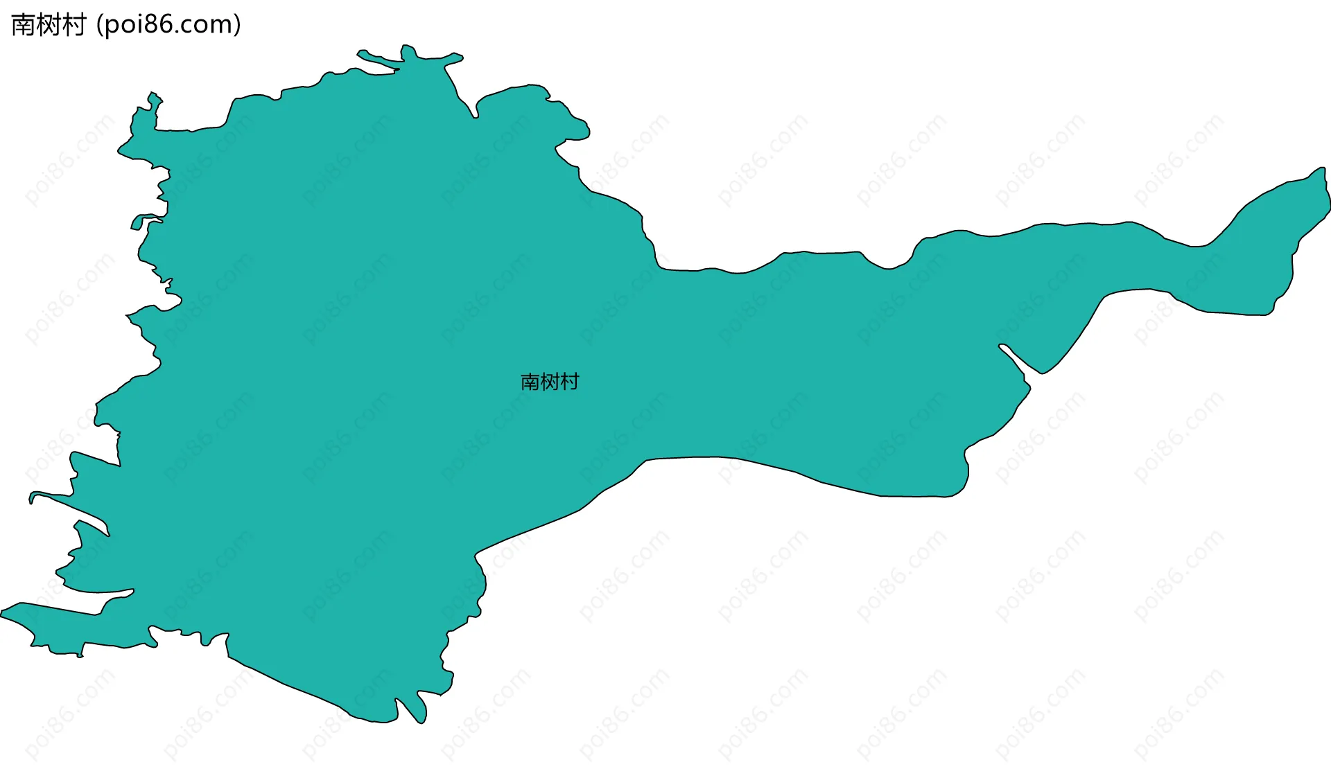 南树村边界地图