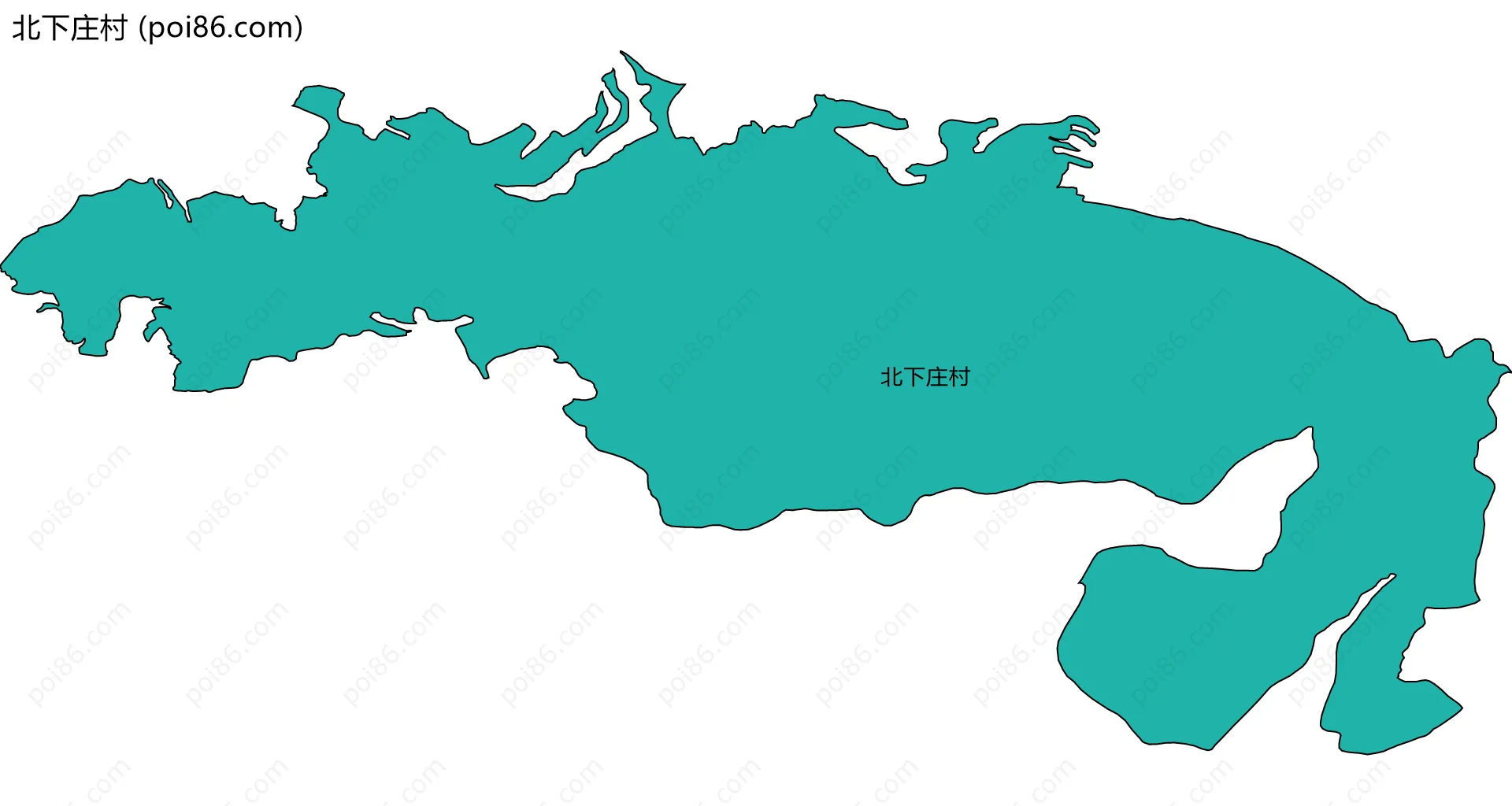 北下庄村边界地图