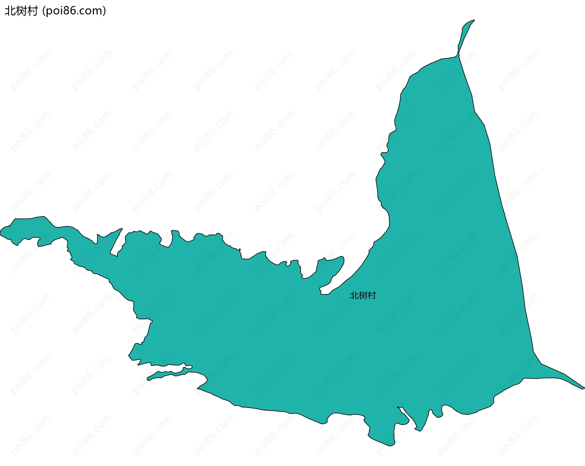 北树村边界地图