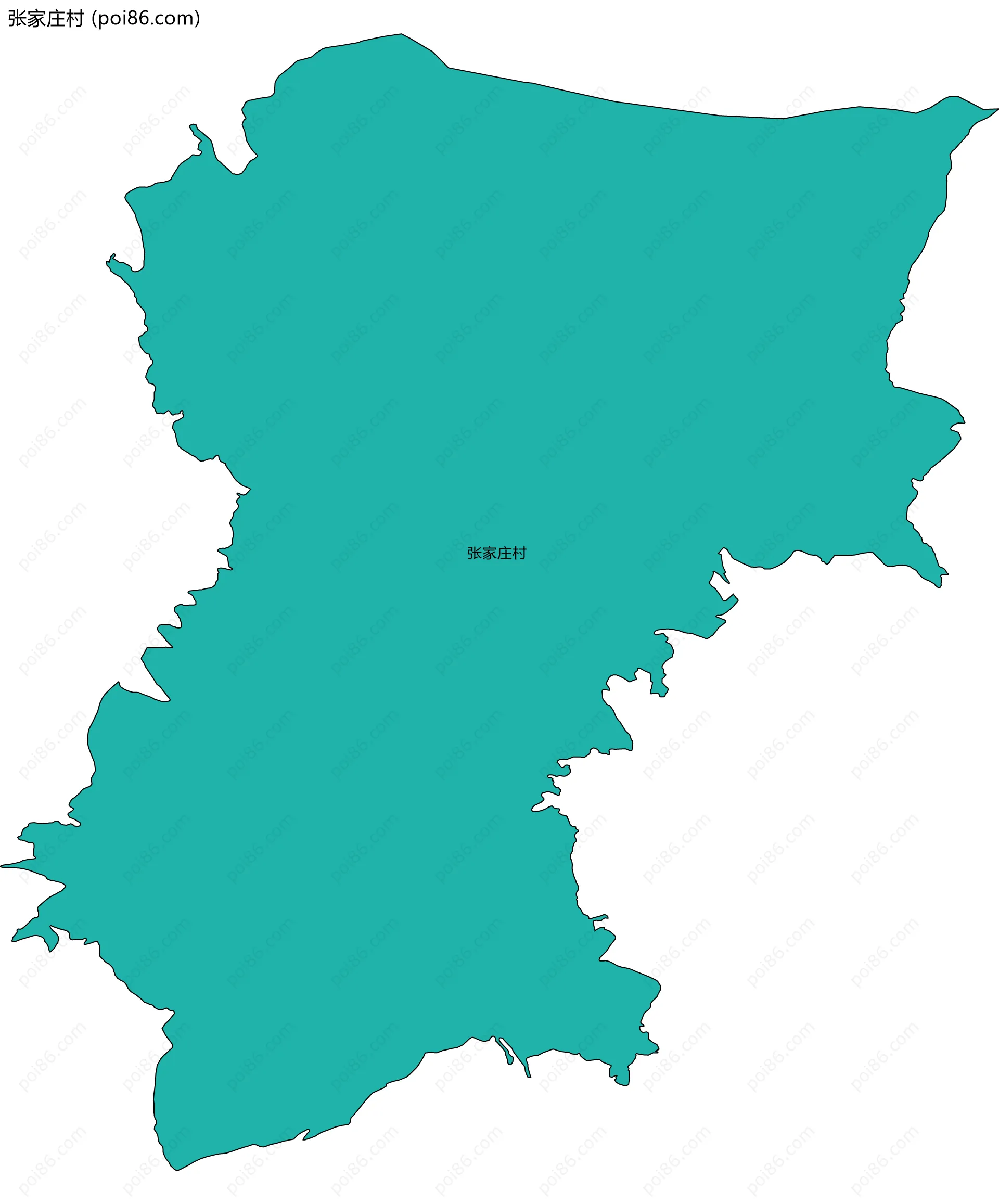 张家庄村边界地图