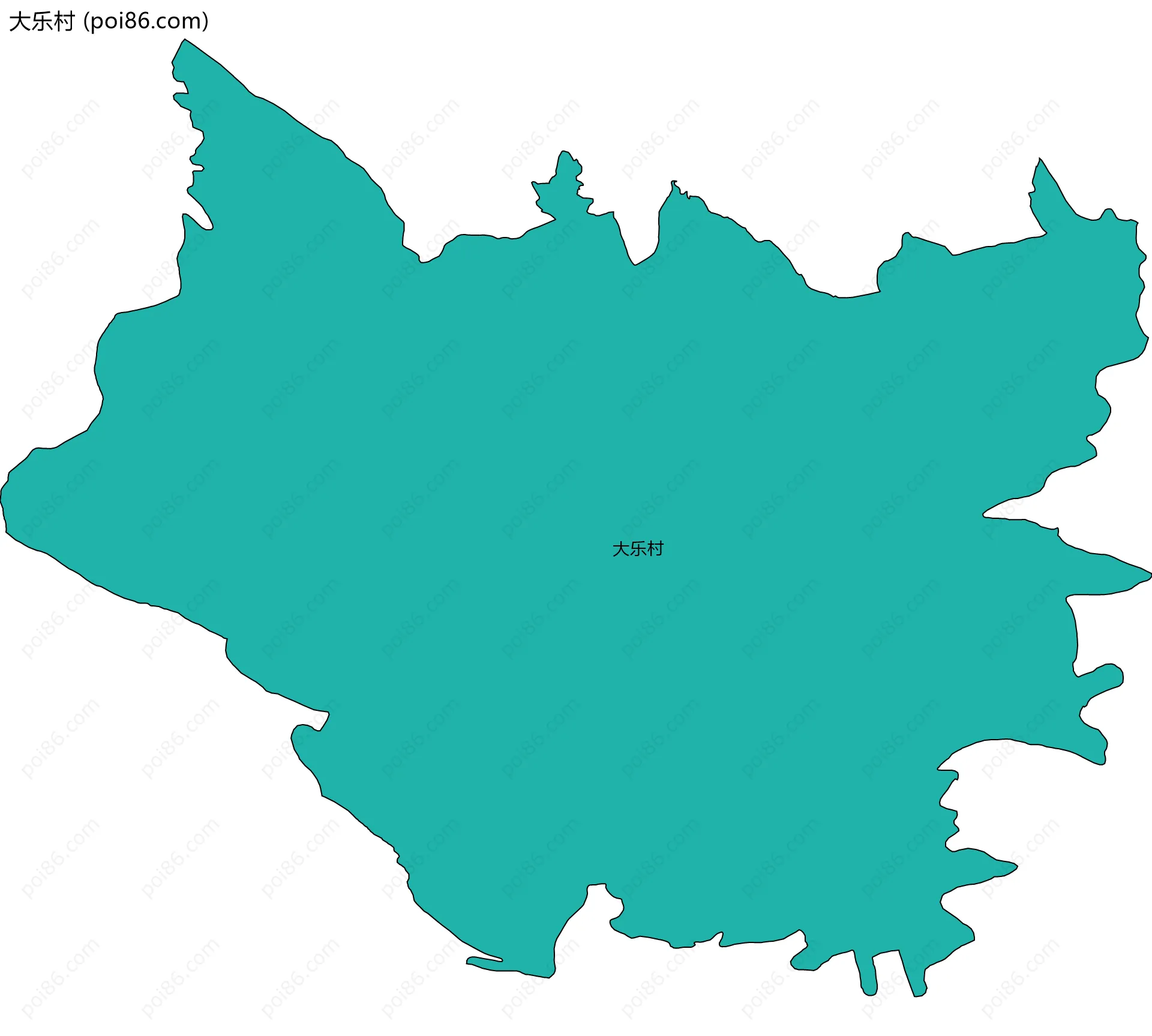 大乐村边界地图