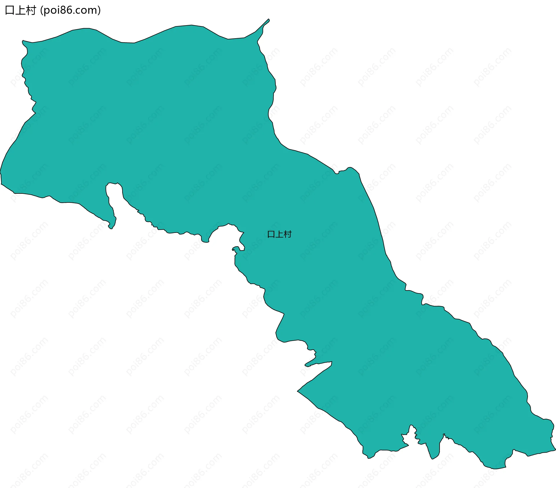 口上村边界地图