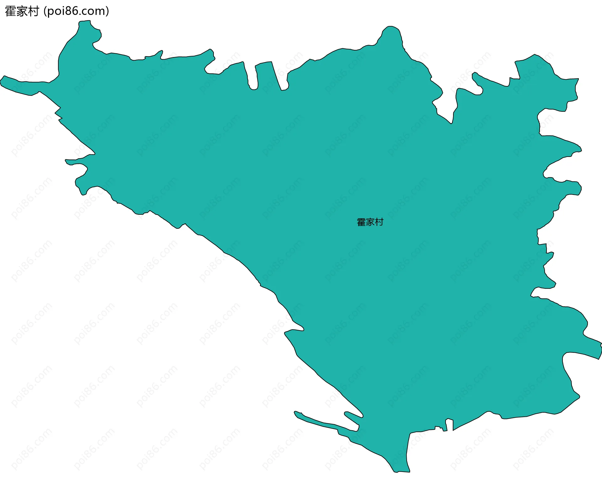 霍家村边界地图