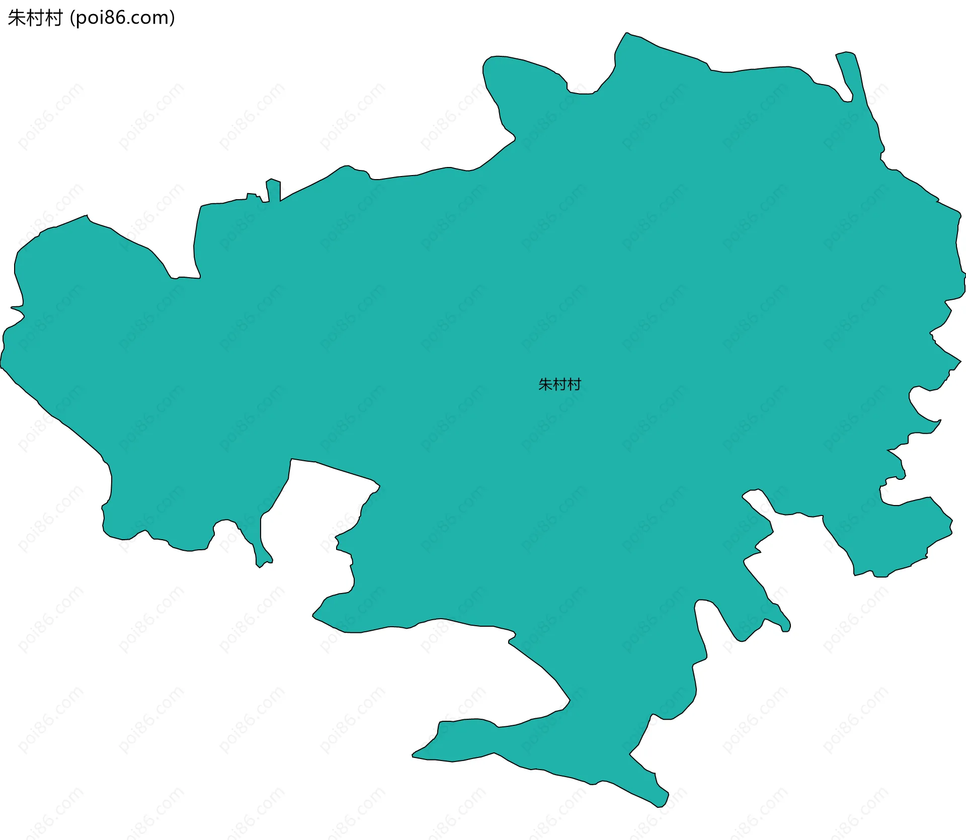 朱村村边界地图