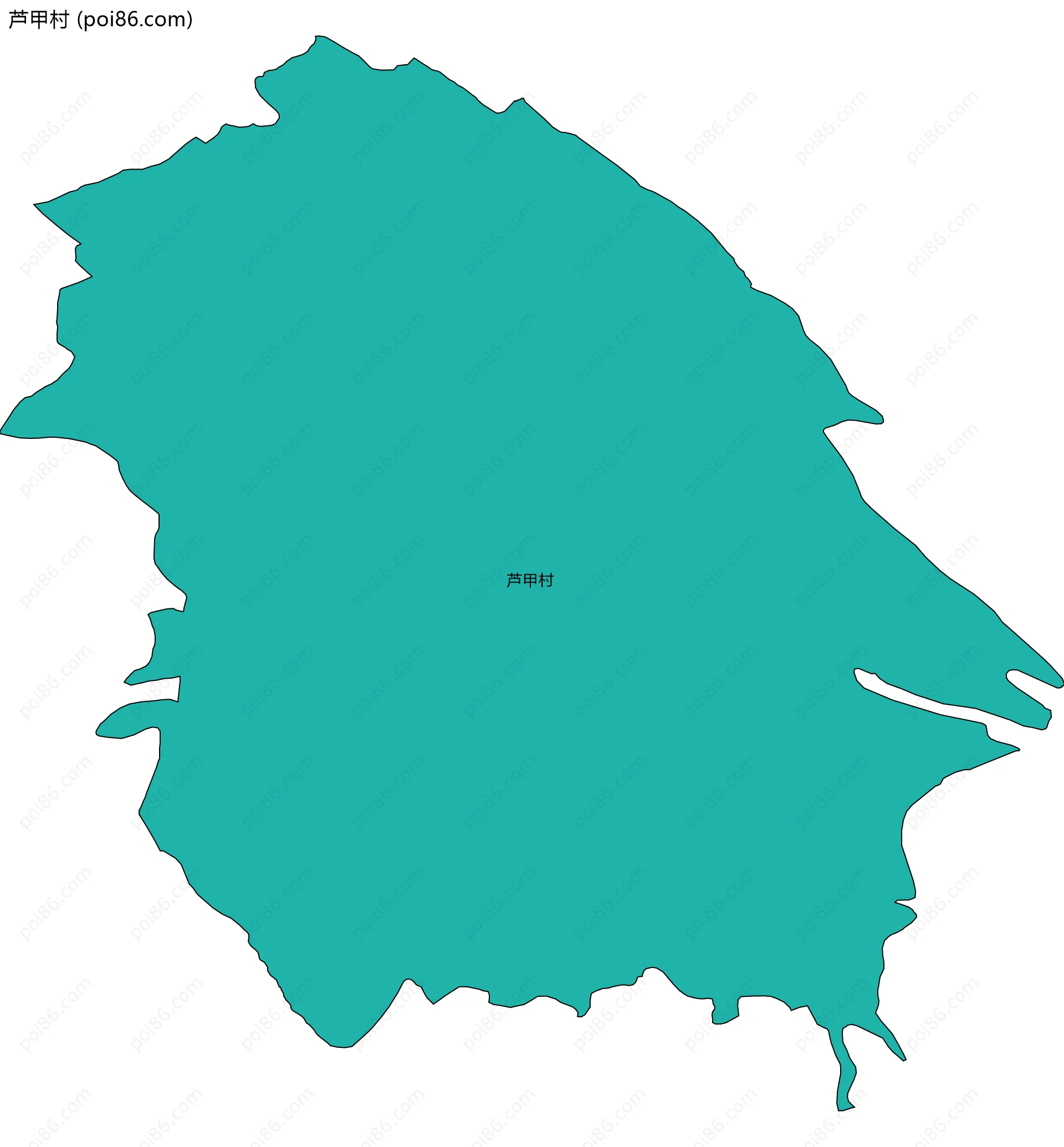 芦甲村边界地图