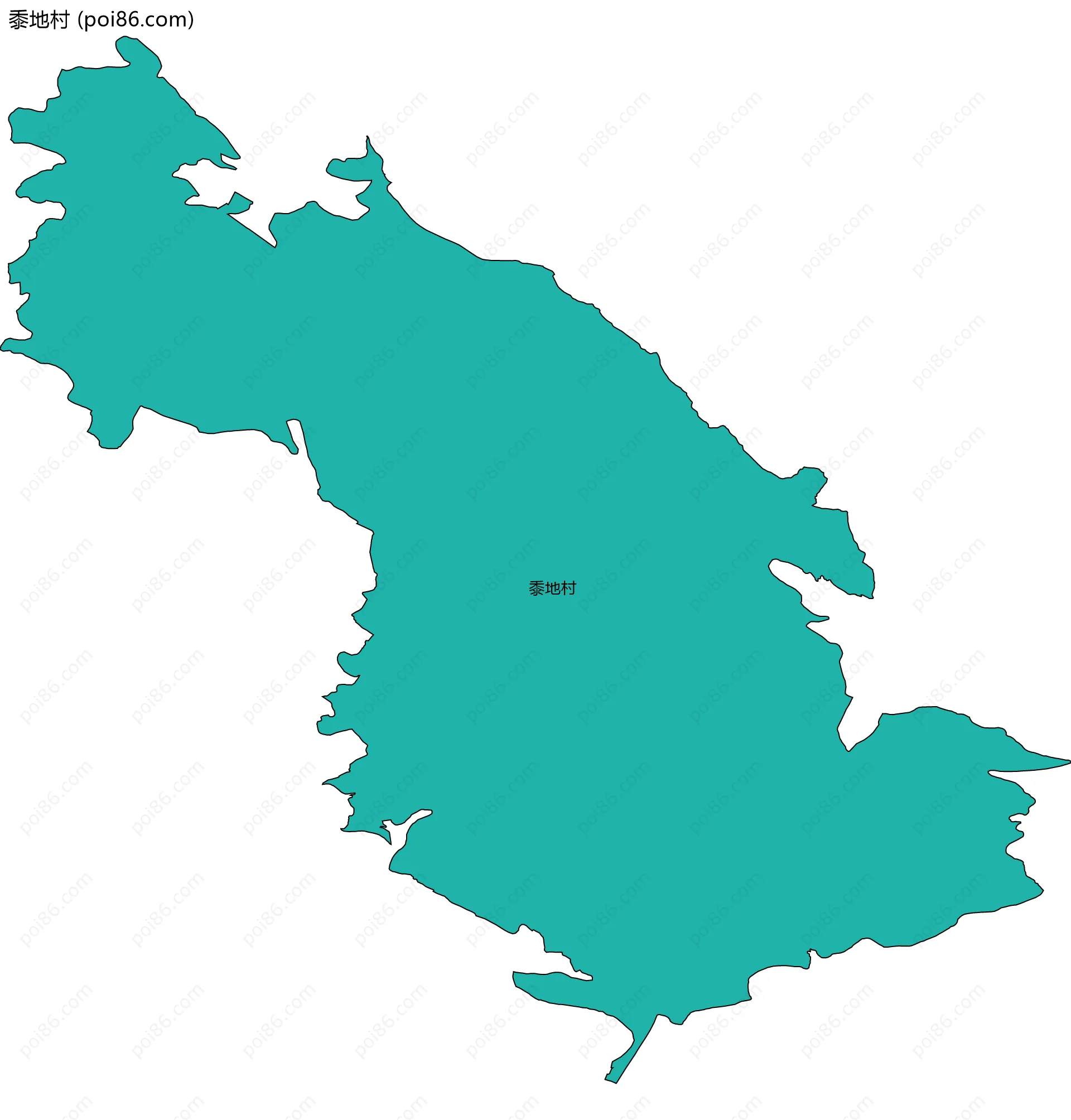 黍地村边界地图